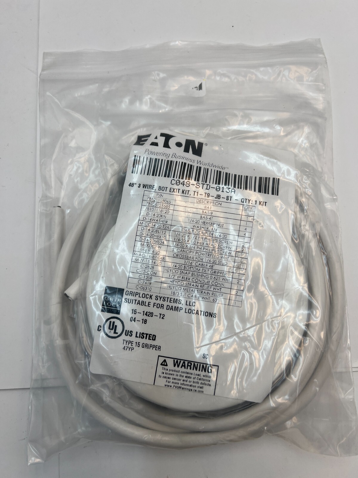 (QTY 2) Eaton C048-STD-013C 48\