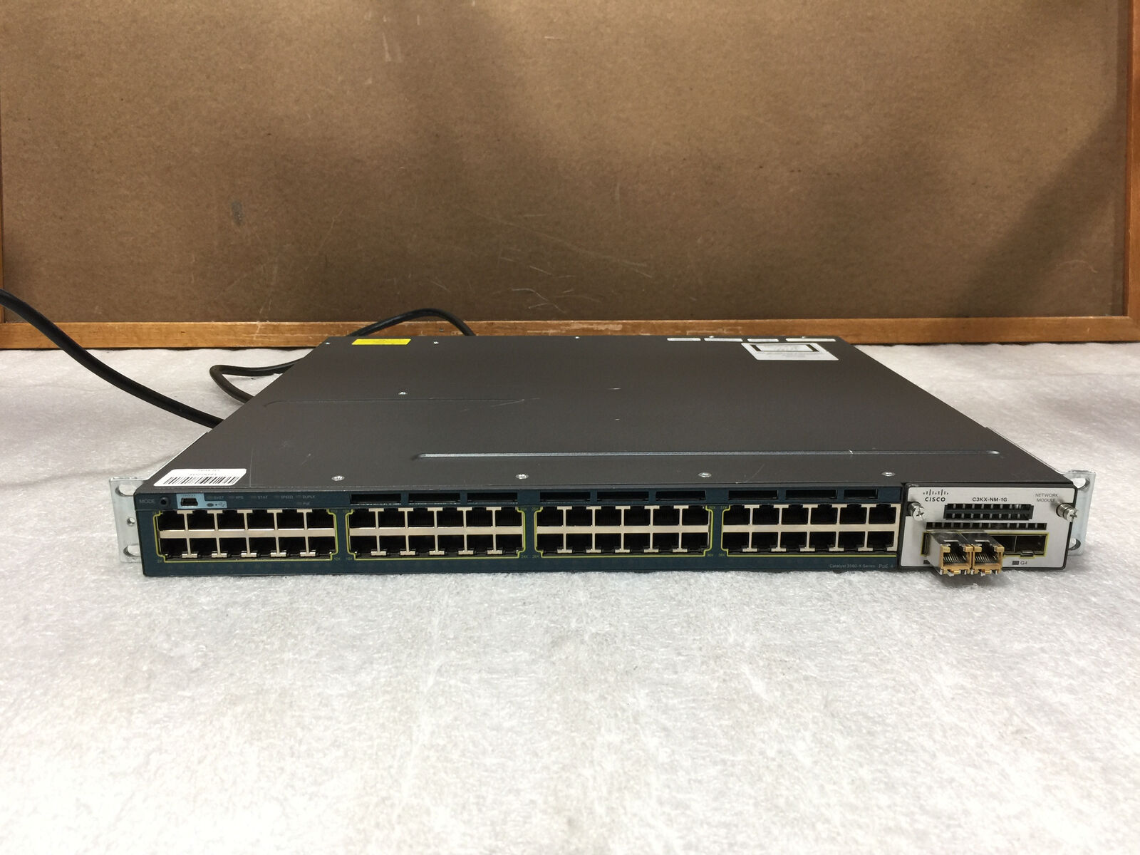 Cisco Catalyst WS-C3560X-48P-L 48 Port PoE+ Ethernet Switch, w/ONLY 1xPSU -RESET