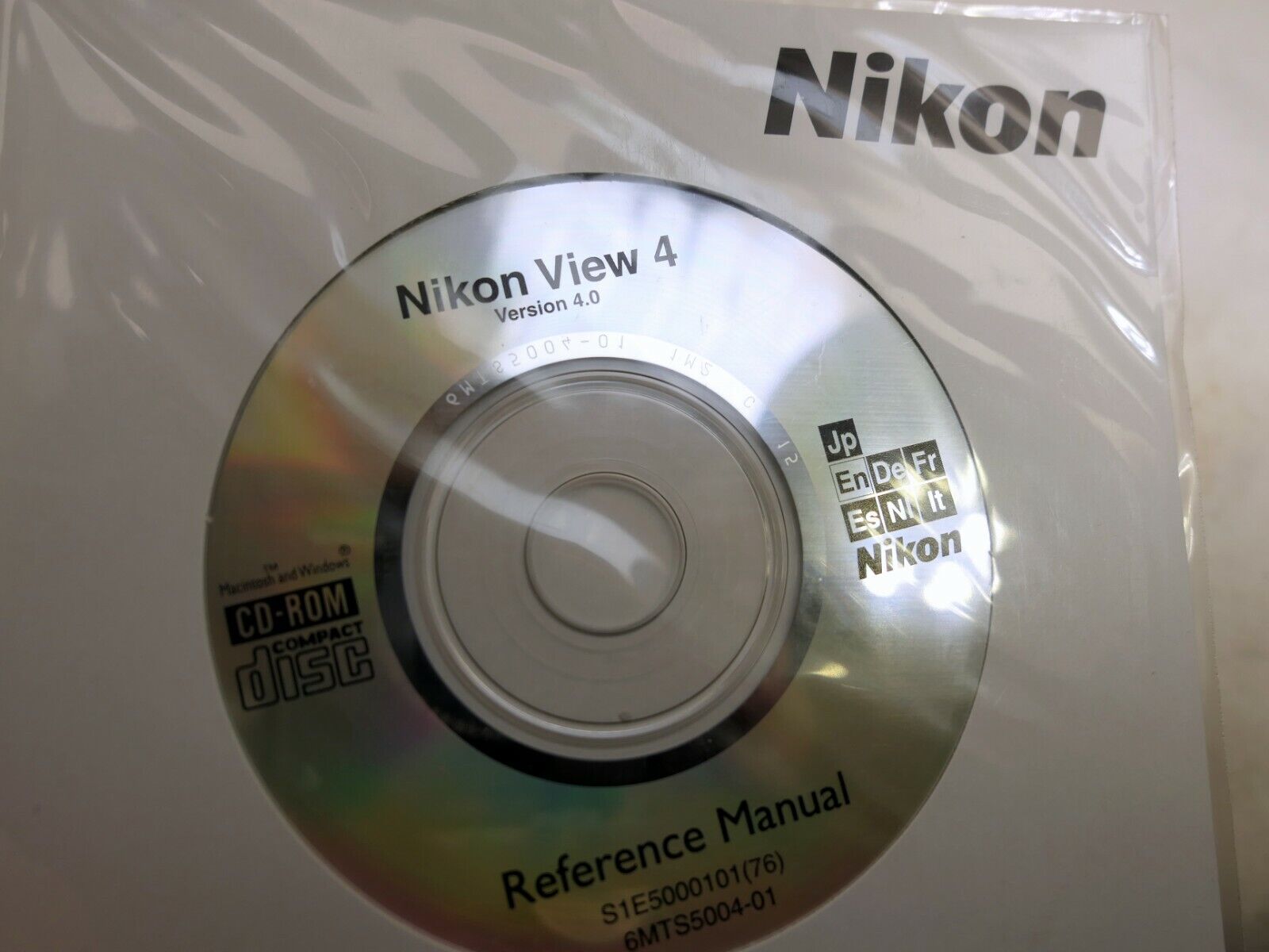Reference Manual for Nikon View 4 Coolpix WINDOWS CD software disc  