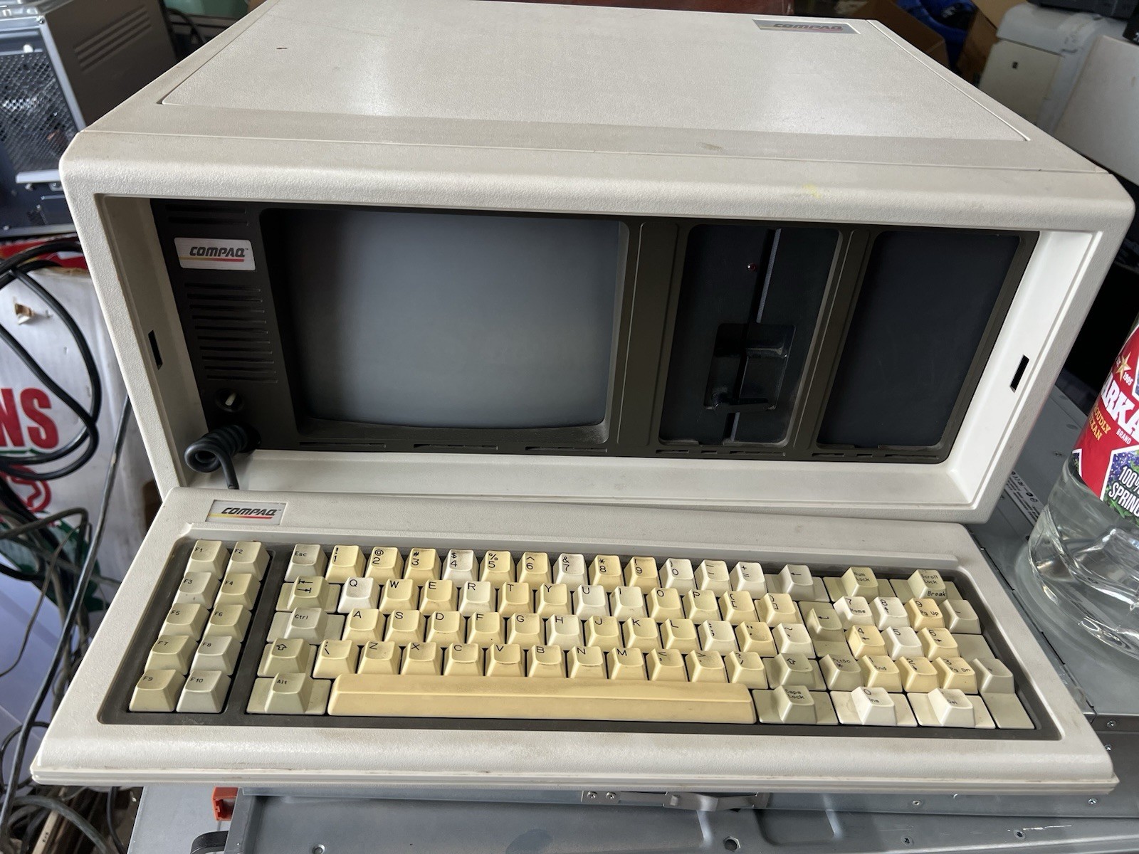 Vintage Compaq Portable Plus Luggable Computer PC Parts Repair Retro Vintage Compaq Portable Plus Luggable Computer PC Parts Repair Retro