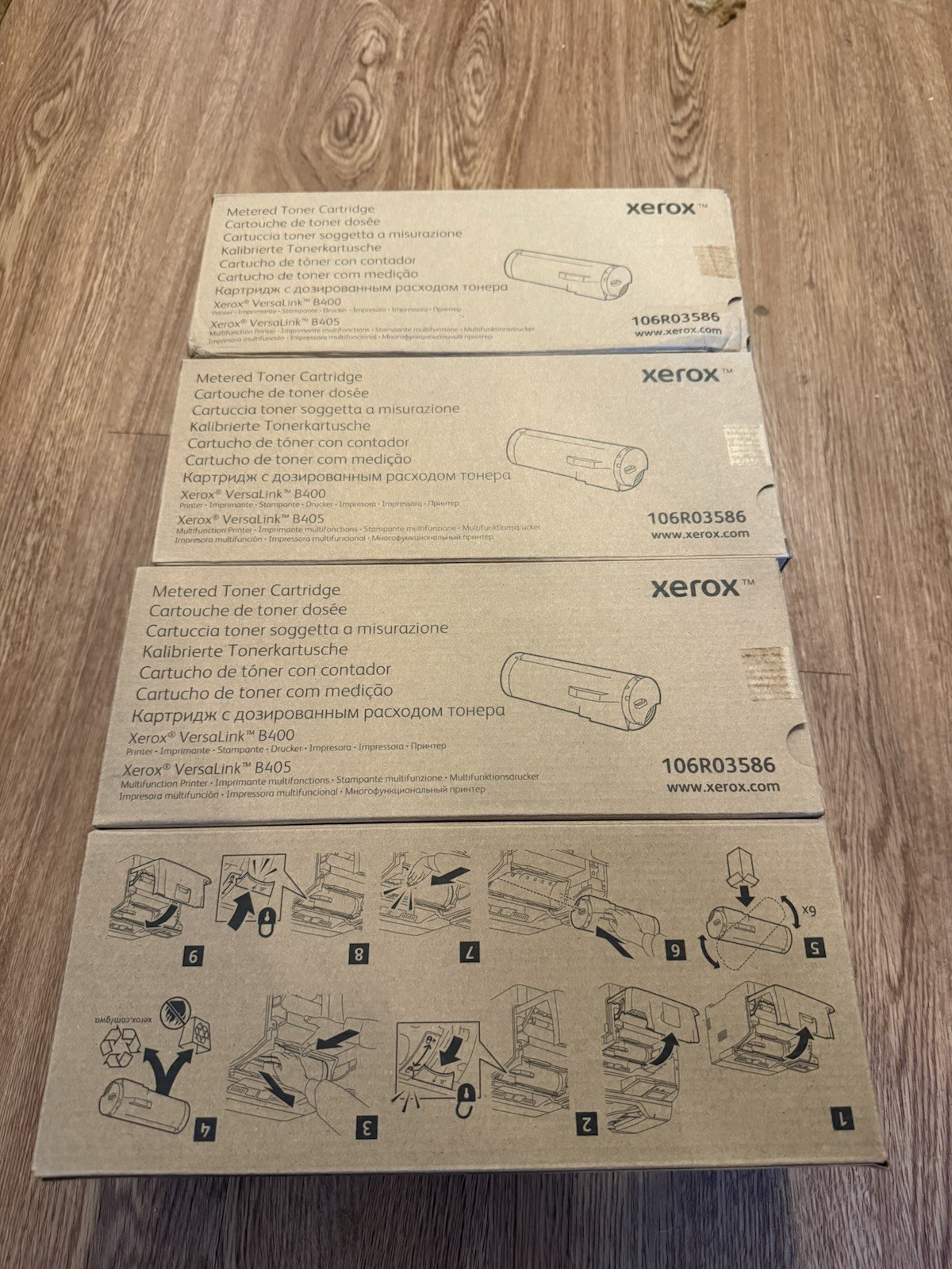 NEW Xerox 106R03586 Toner Cartridge Metered Versalink B400/B405 Lot Of 4