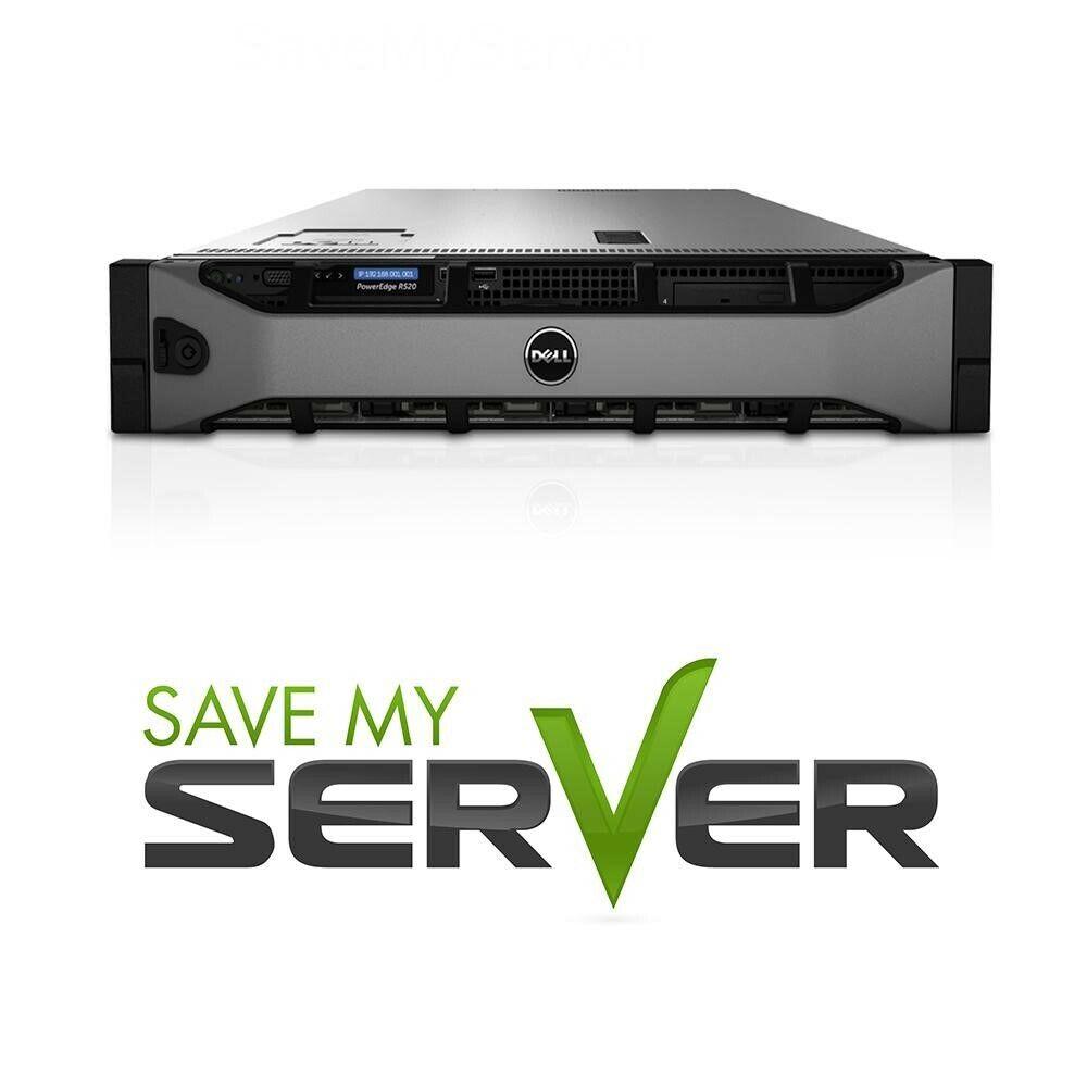 Dell PowerEdge R520 Server | 2x E5-2450 = 16 Cores | 32GB RAM | RPS | 2x 3TB HDD