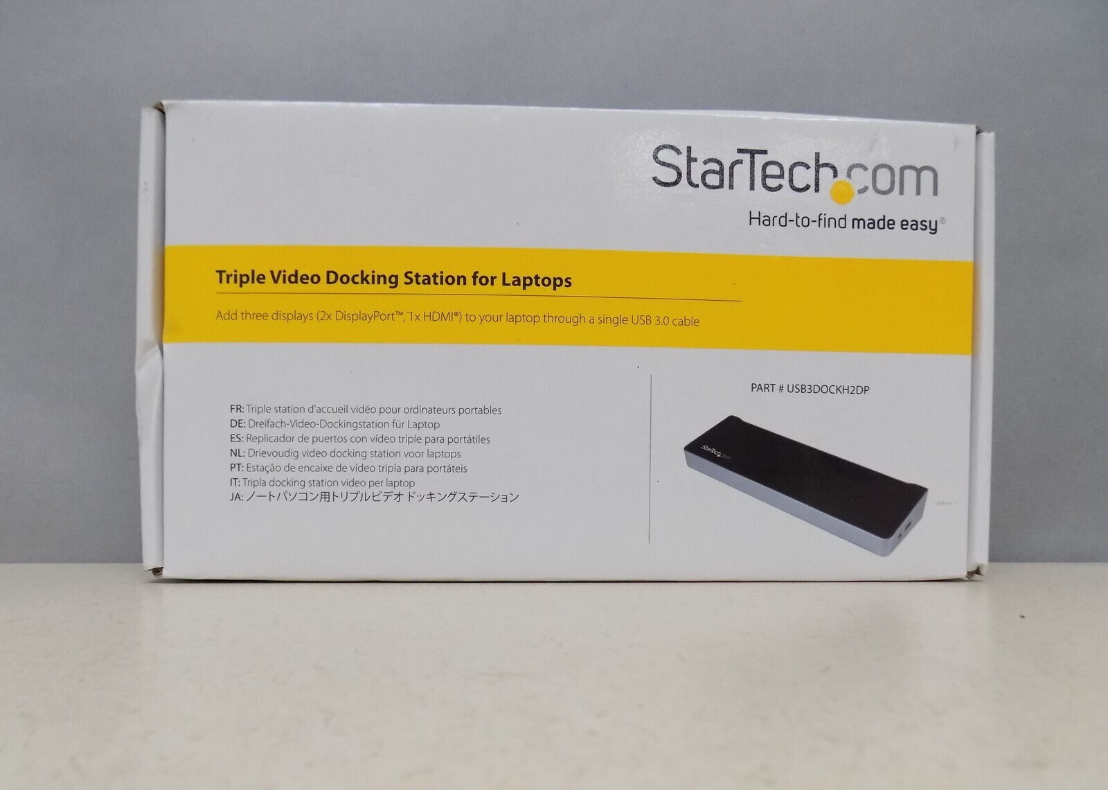 StarTech.com Triple Video Docking Station Part# USB3DOCKH2DP With Box StarTech.com Triple Video Docking Station Part# USB3DOCKH2DP With Box
