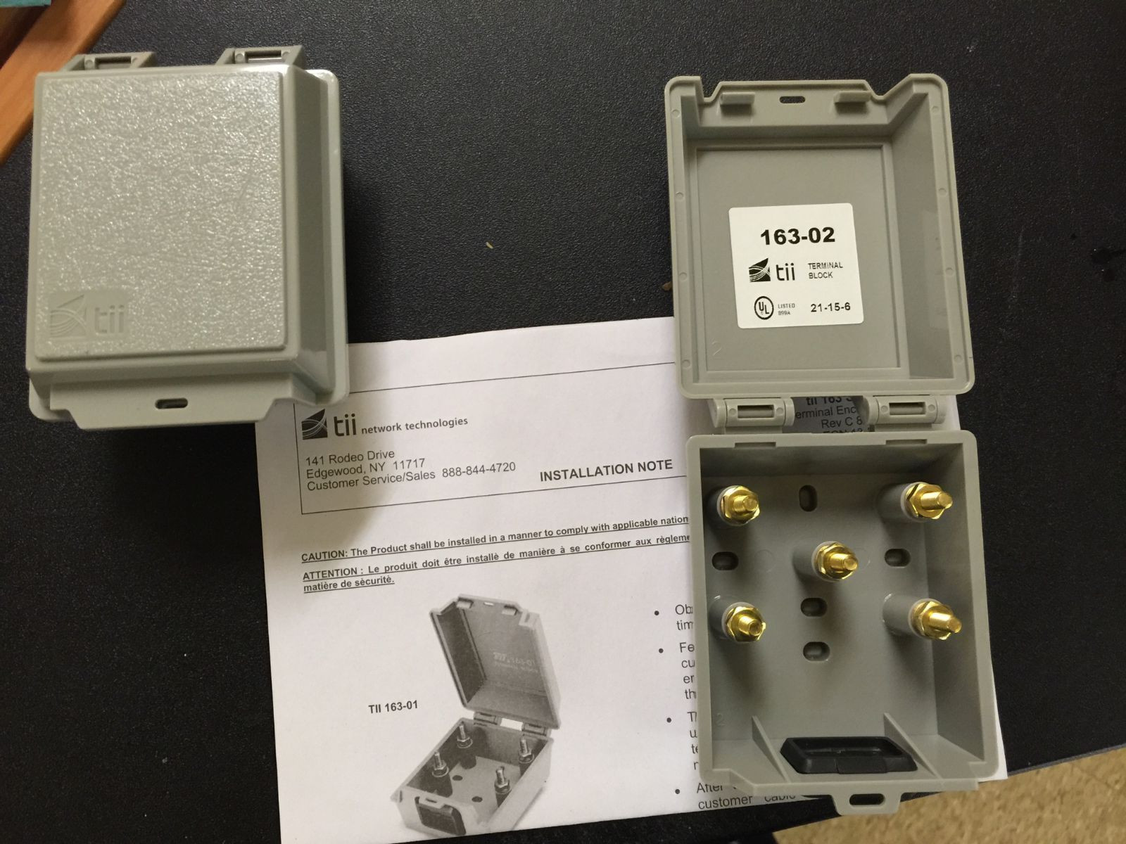 NEW TII Network Technologies 163 WIRE TERMINAL ENCOLSURE (Qty 4) NEW TII Network Technologies 163 WIRE TERMINAL ENCOLSURE (Qty 4)