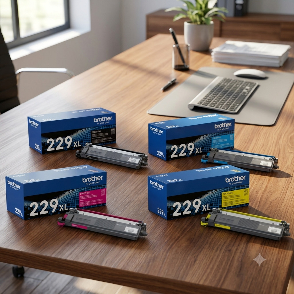 Brother TN229XL Toner Cartridge Set 4-Pack BCMY Genuine OEM Sealed New Brother TN229XL Toner Cartridge Set 4-Pack BCMY Genuine OEM Sealed New