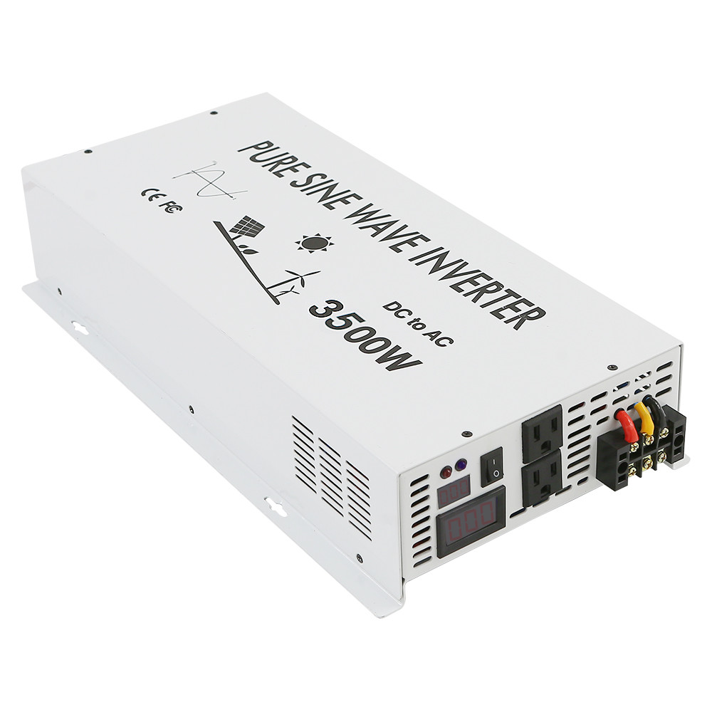 12V DC to AC 120V 3500W Pure Sine Wave Inverter Power Converter Home Solar Car