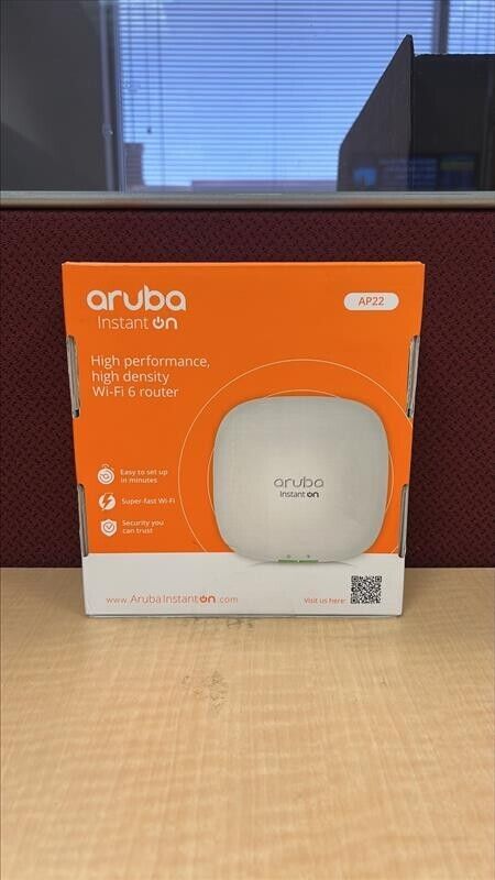 Aruba Instant On AP22 (US) AccessPoint with 12V Power Supply (R6M49A) - New