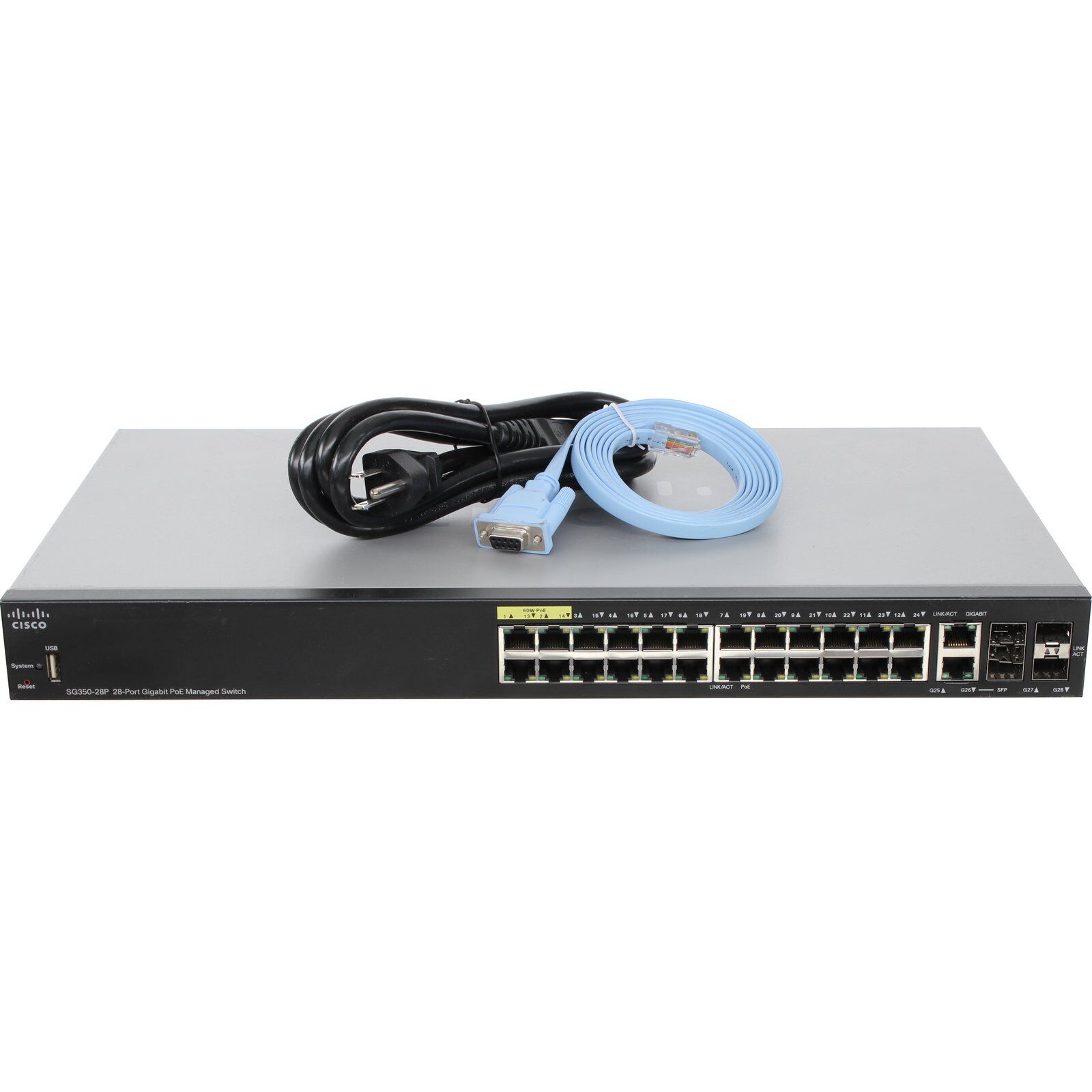 Cisco SG350-28P-K9 24P 1GbE PoE 2P GbE/SFP Managed Switch SG350-28P-K9