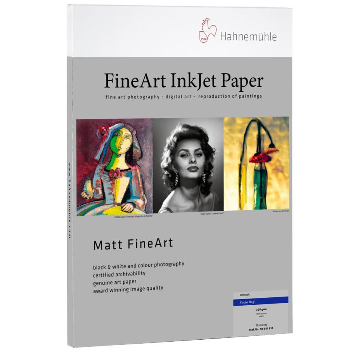 Hahnemuhle Matte Photo Rag White Inkjet Paper, 308 gsm, 13x19