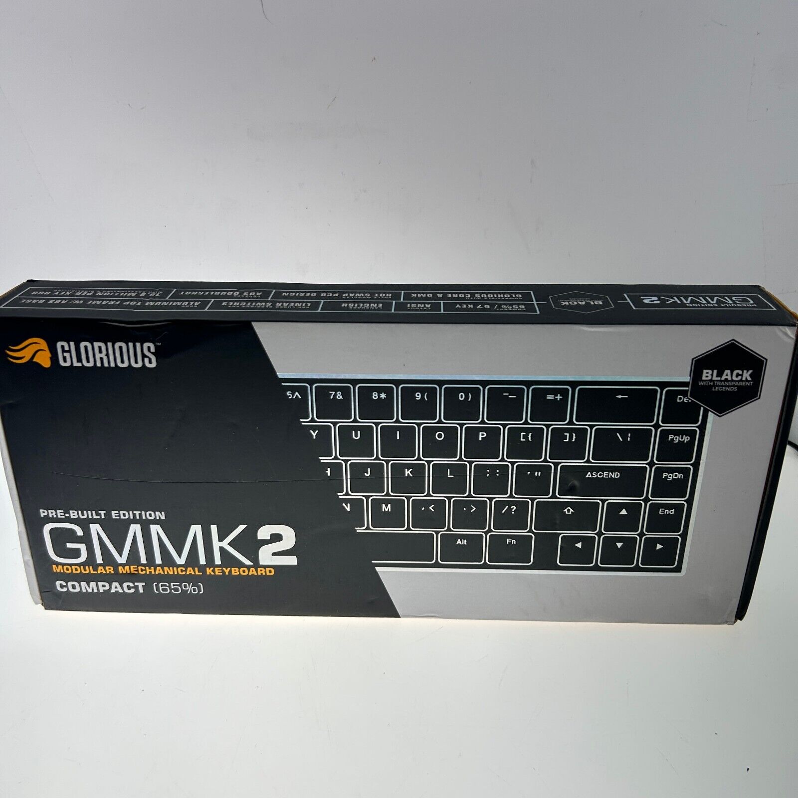 Glorious - GMMK 2 Prebuilt 65% Compact Wired Mechanical Linear Switch Gaming Key