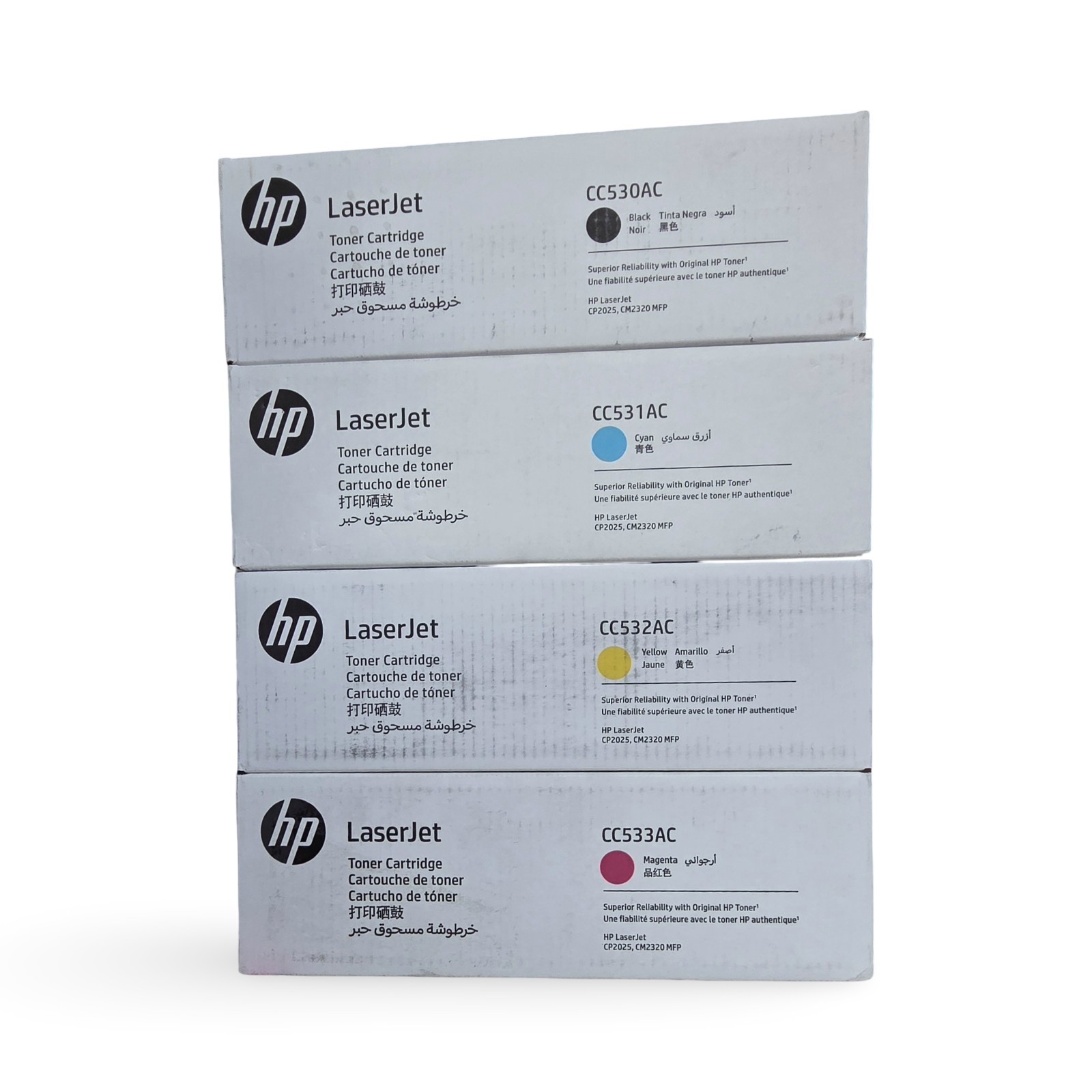 Genuine HP 304A 4 Pack Toner Set Black Cyan Yellow Magenta CC530AC-CC533AC New Genuine HP 304A 4 Pack Toner Set Black Cyan Yellow Magenta CC530AC-CC533AC New