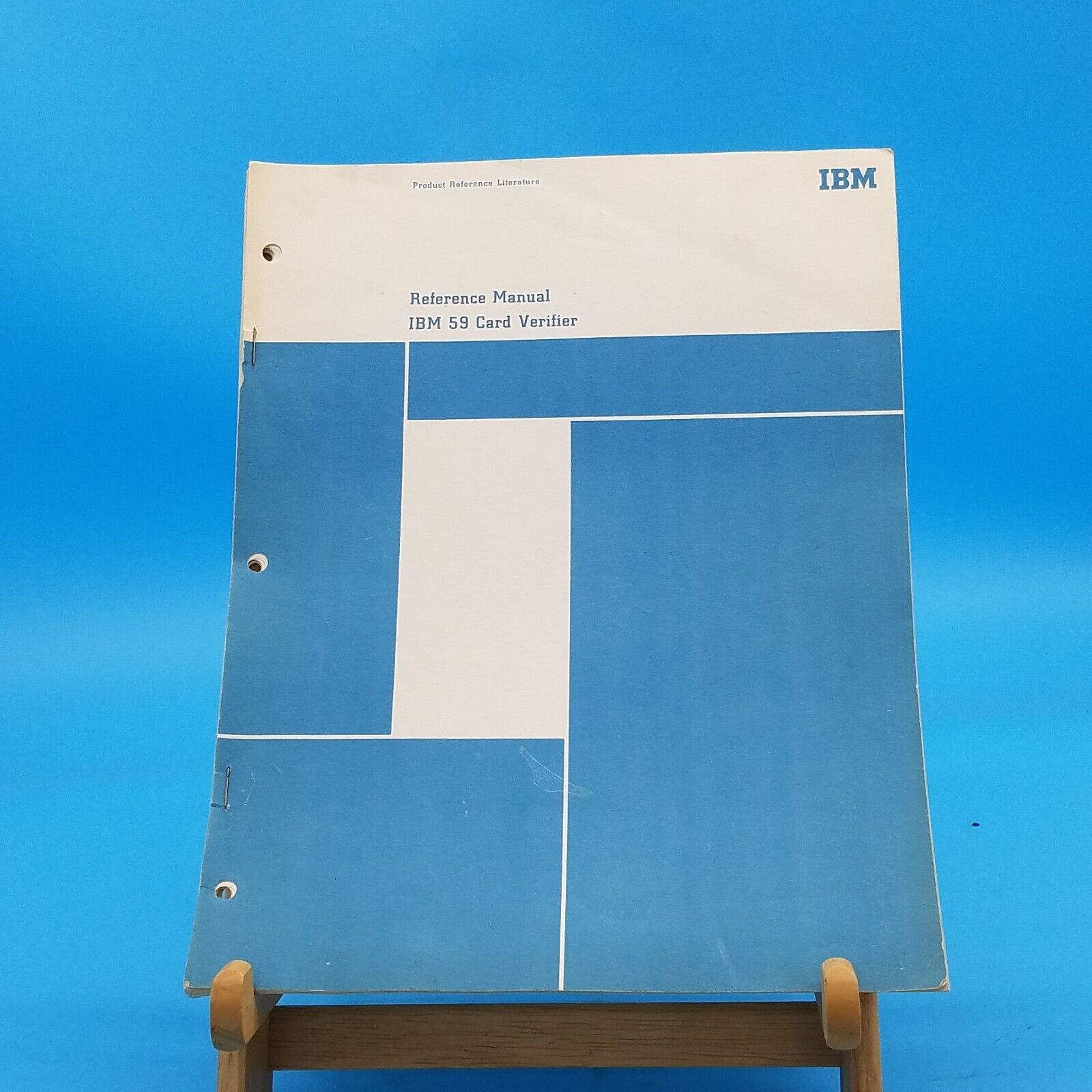 Reference manual IBM 59 card verifier 36 pages pamphlet