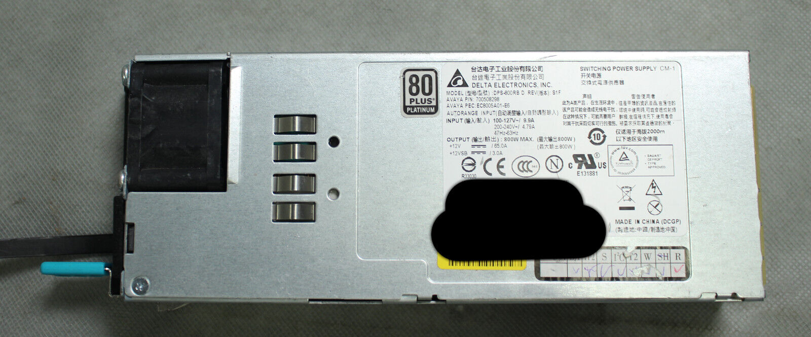Avaya DPS-800RB 800W Switching Power Supply 700508298