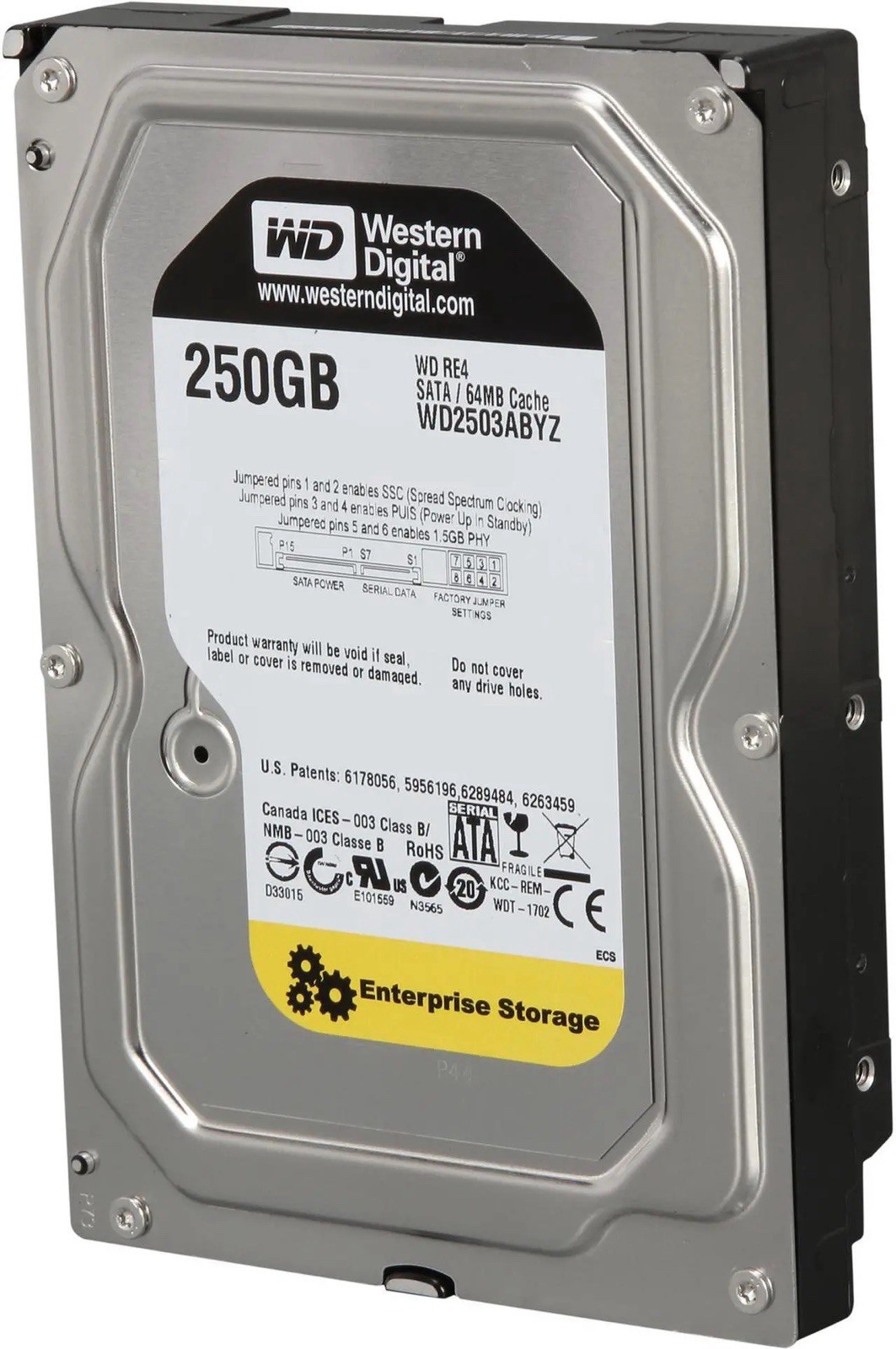 WD RE WD2503ABYZ 250GB 7200 RPM 64MB Cache SATA 6.0Gb/s 3.5\ WD RE WD2503ABYZ 250GB 7200 RPM 64MB Cache SATA 6.0Gb/s 3.5\