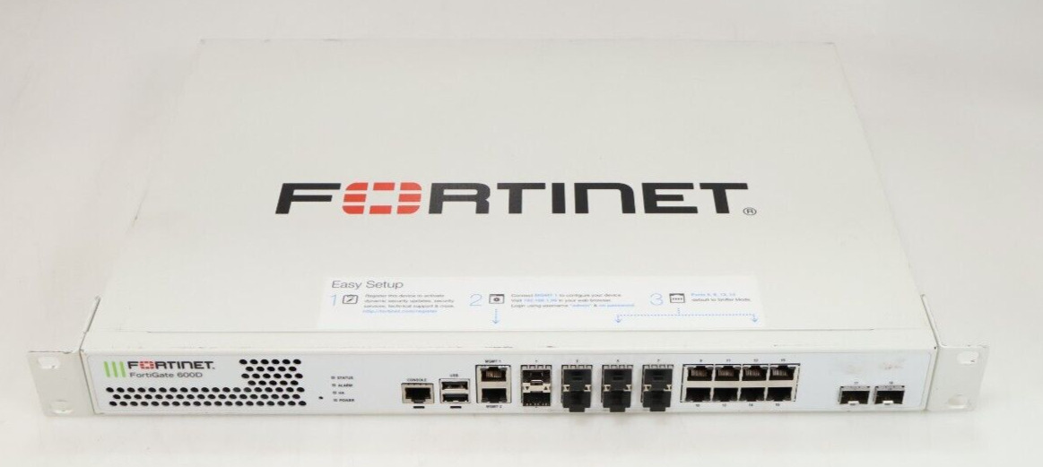 Fortinet FortiGate 600D VPN Firewall P18736-02-06 No SSD