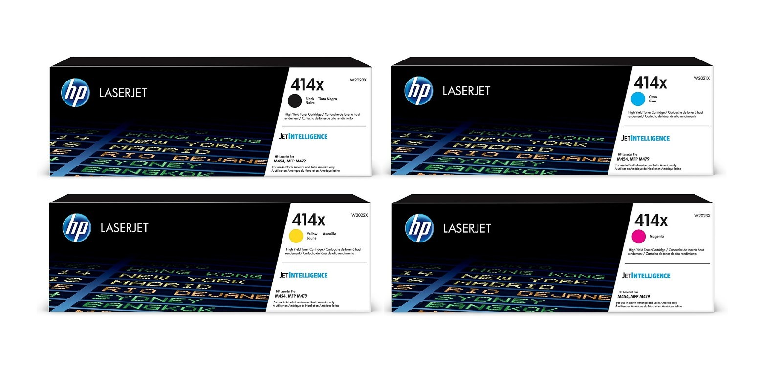 New Original HP 414X Toner Cartridges 4-Pack Set High Yield Bulk -FACTORY SEALED New Original HP 414X Toner Cartridges 4-Pack Set High Yield Bulk -FACTORY SEALED