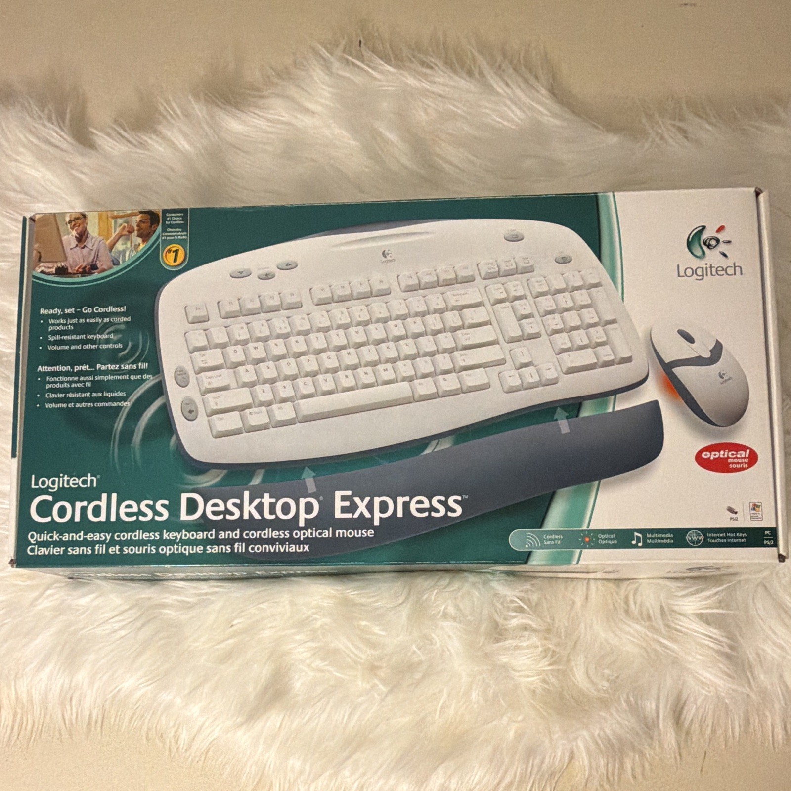 Logitech Cordless Desktop Express Keyboard Optical Mouse. New in Box Logitech Cordless Desktop Express Keyboard Optical Mouse. New in Box