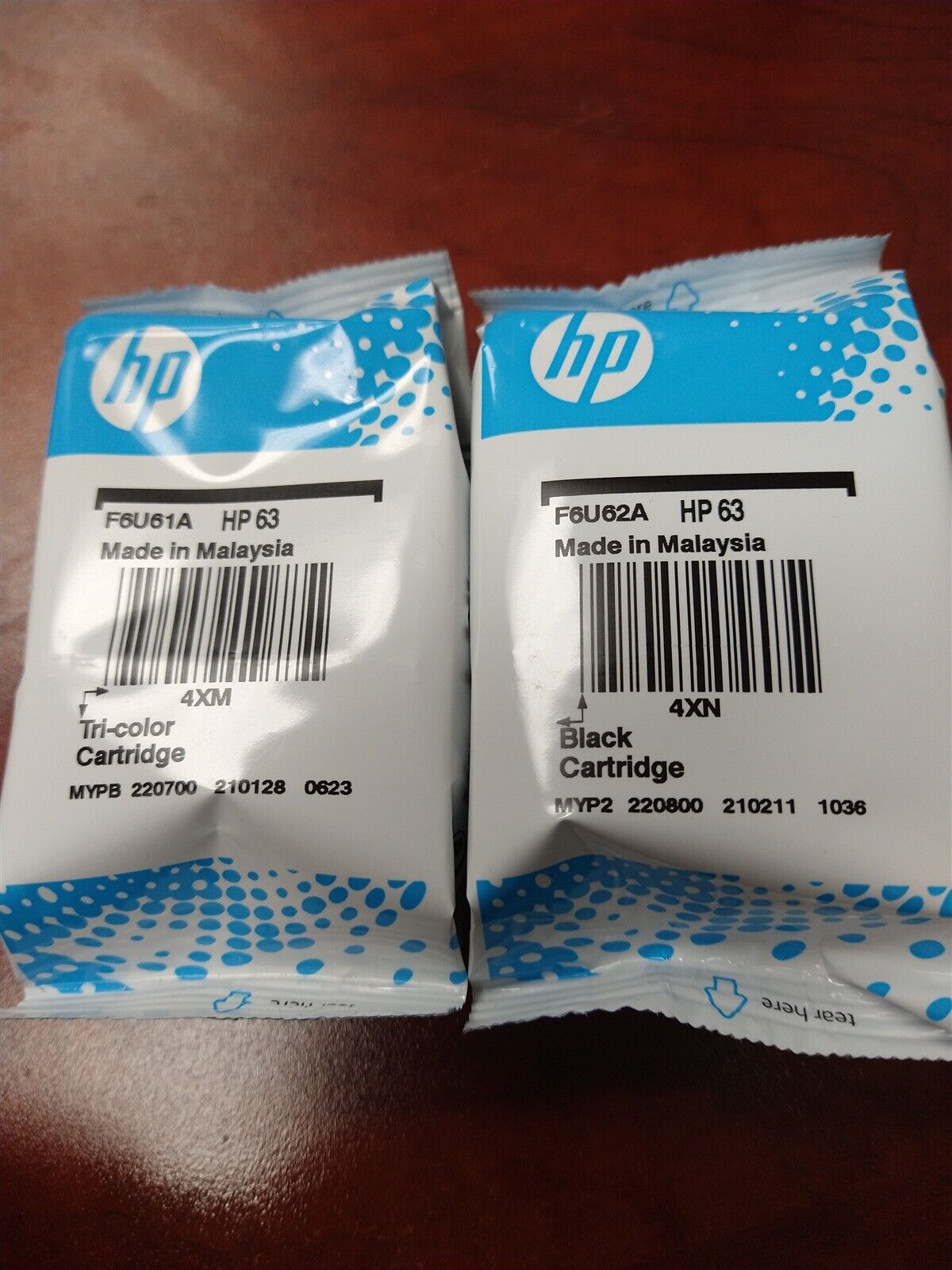 Genuine Ink Cartridge for HP 63 Black & Tri-Color 2-Pack EXP 12-2023