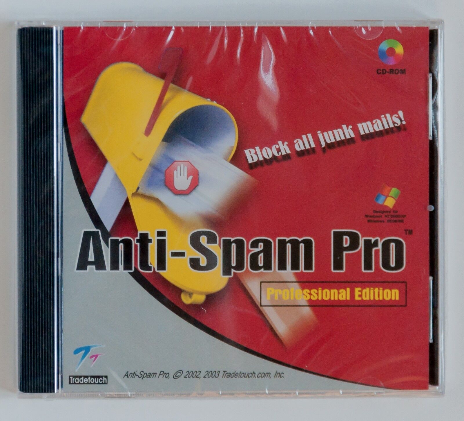Anti-Spam Pro Professional Ed. software brand new CD-ROM block junk mail Windows