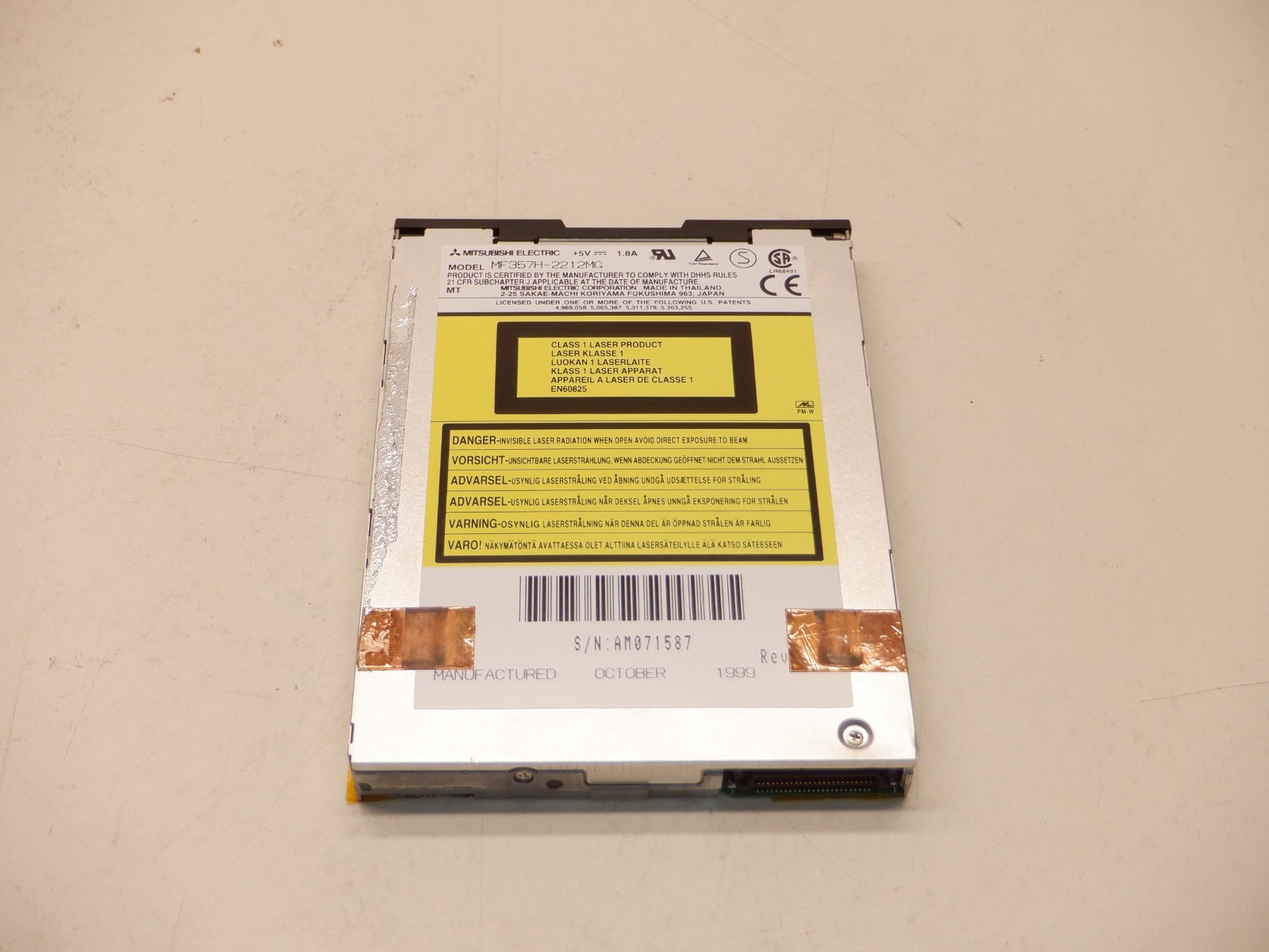 MITSUBISHI ELECTRIC MF357H-2212MG FLOPPY DISK DRIVE MITSUBISHI ELECTRIC MF357H-2212MG FLOPPY DISK DRIVE