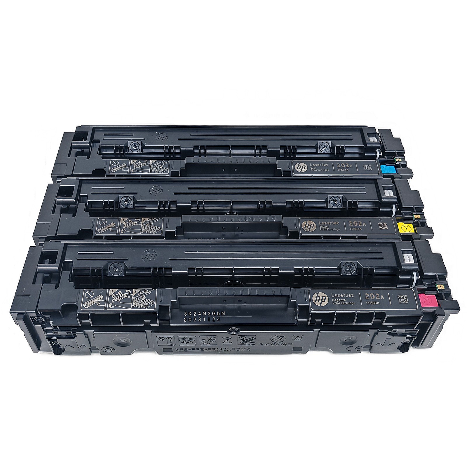 3x GENUINE HP 202A CF501A-CF503A Toner For HP LaserJet Pro M254dw M280nw M281fdw 3x GENUINE HP 202A CF501A-CF503A Toner For HP LaserJet Pro M254dw M280nw M281fdw