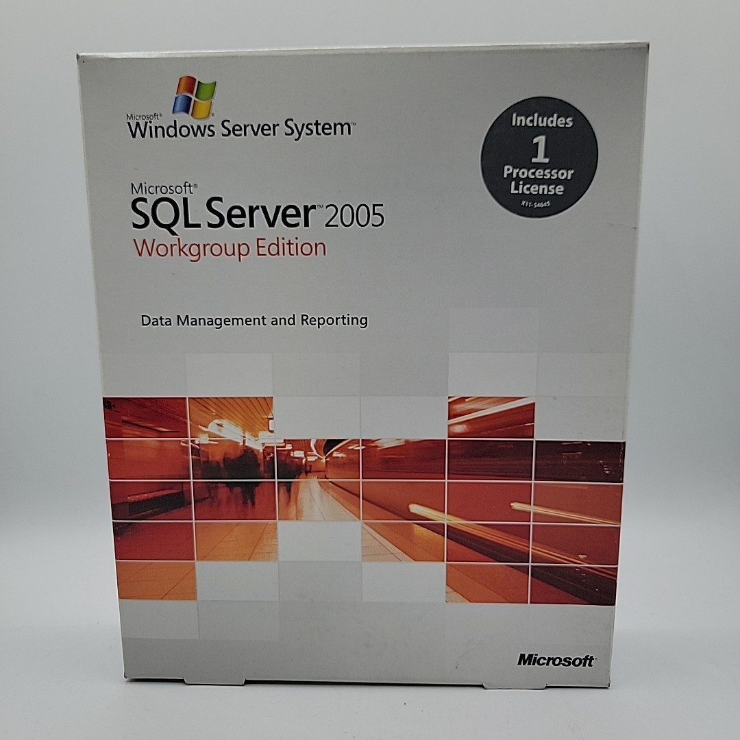 Microsoft SQL Server 2005 Workgroup Edition Data Management And Reporting Sealed Microsoft SQL Server 2005 Workgroup Edition Data Management And Reporting Sealed