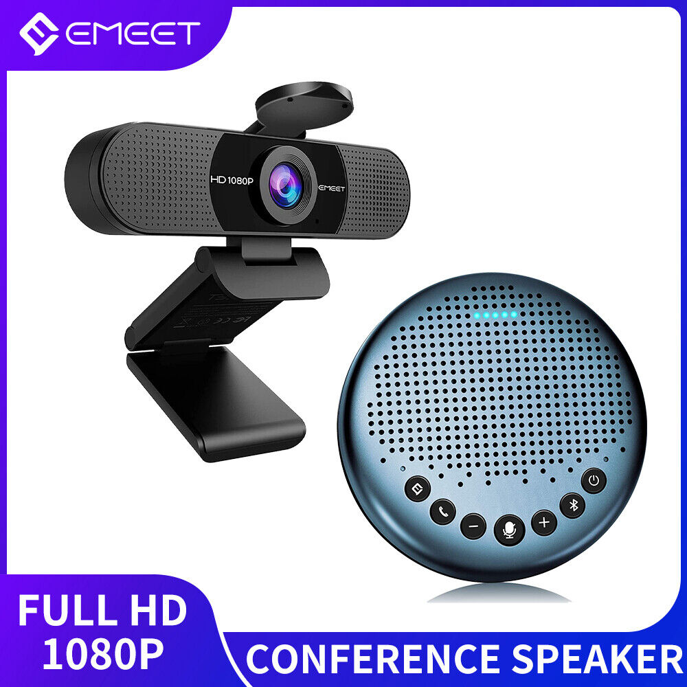 1080P HD Webcam USB Bluetooth Speakerphone Conference Speaker with Microphone