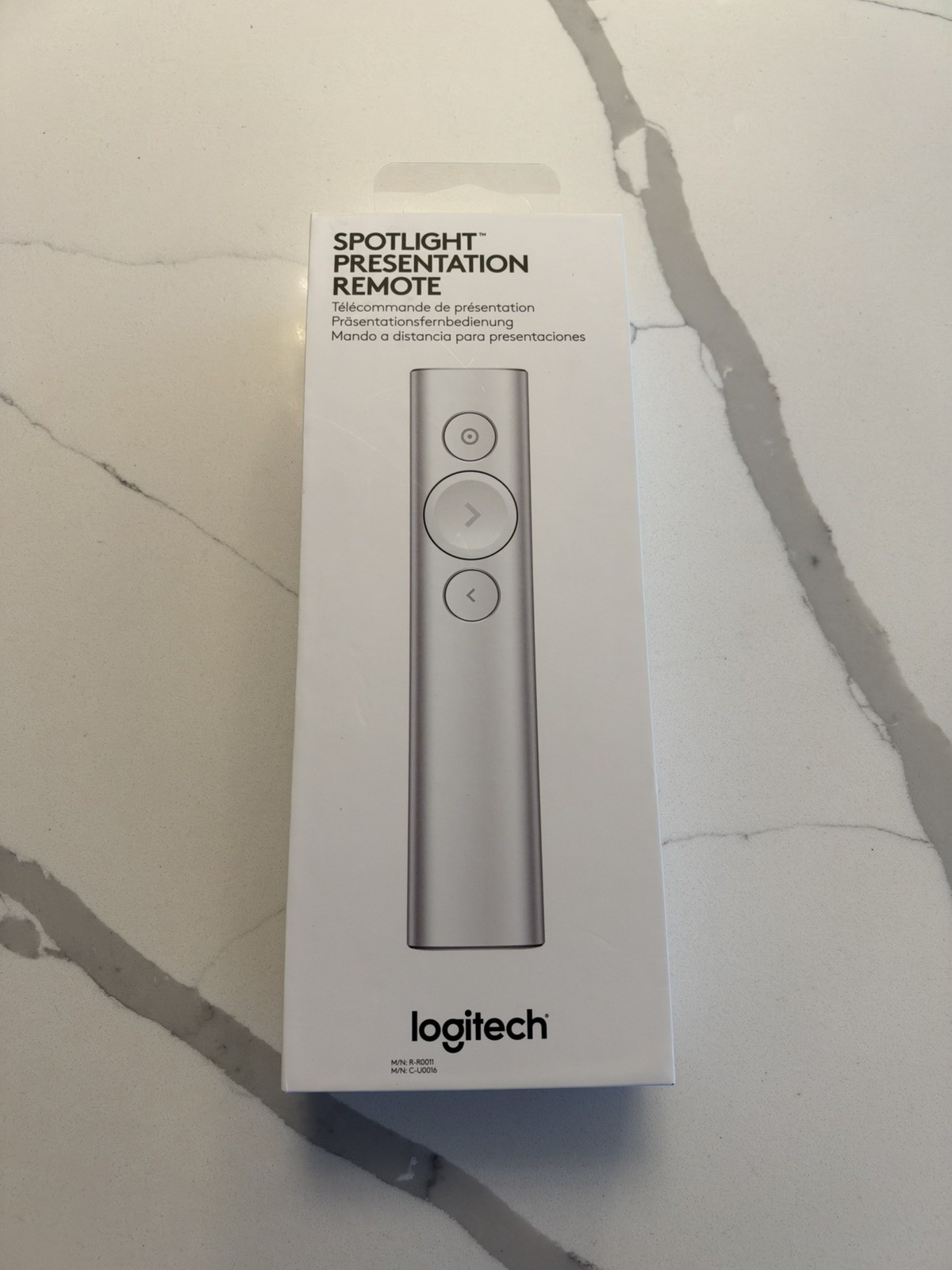 Open Box - Logitech Spotlight Presentation Remote Silver - 