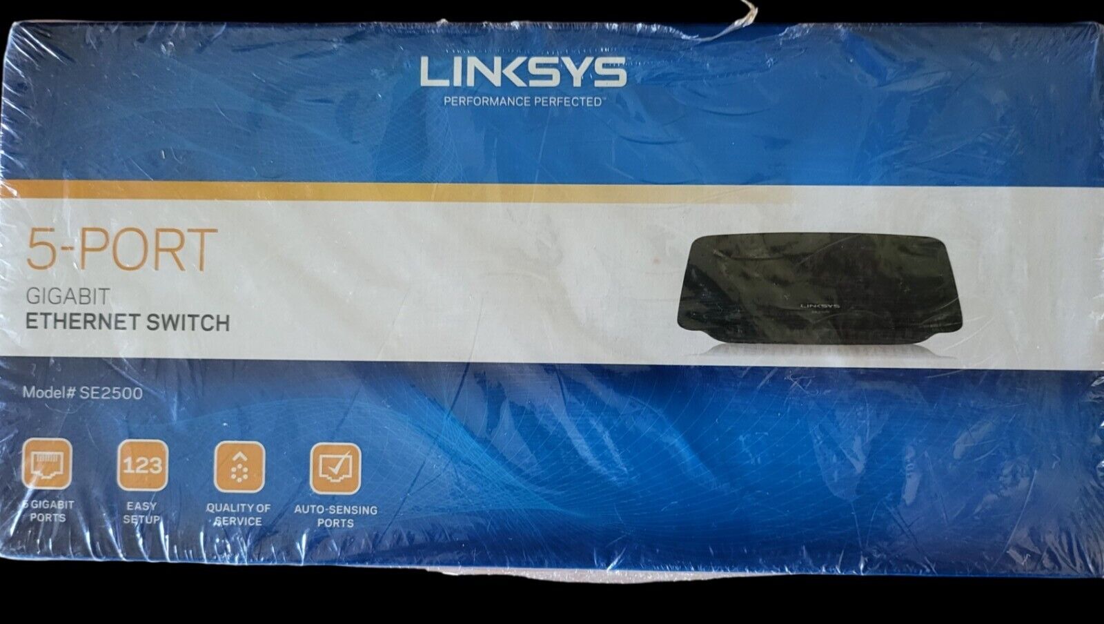 New In Box Linksys Gigabit External Ethernet Switch Model# SE2500