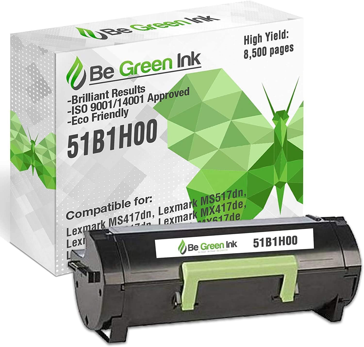 Be Green Ink Compatible Replacement Toner Cartridge for Lexmark MS417 MX417 MS51 Be Green Ink Compatible Replacement Toner Cartridge for Lexmark MS417 MX417 MS51