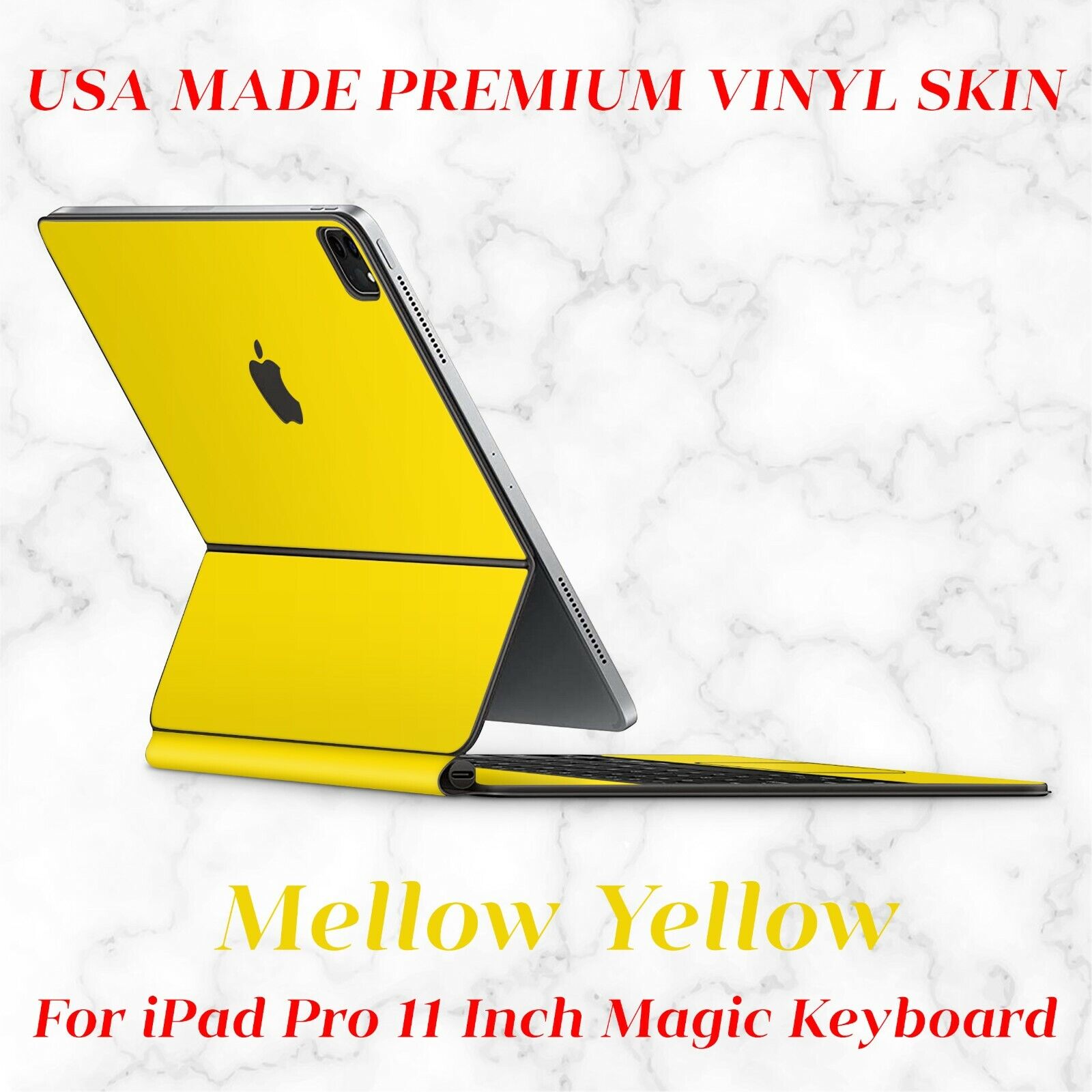 RT.SKINS Mellow Yellow Full Body Skin for Apple iPad  Pro 11 inch Magic Keyboard