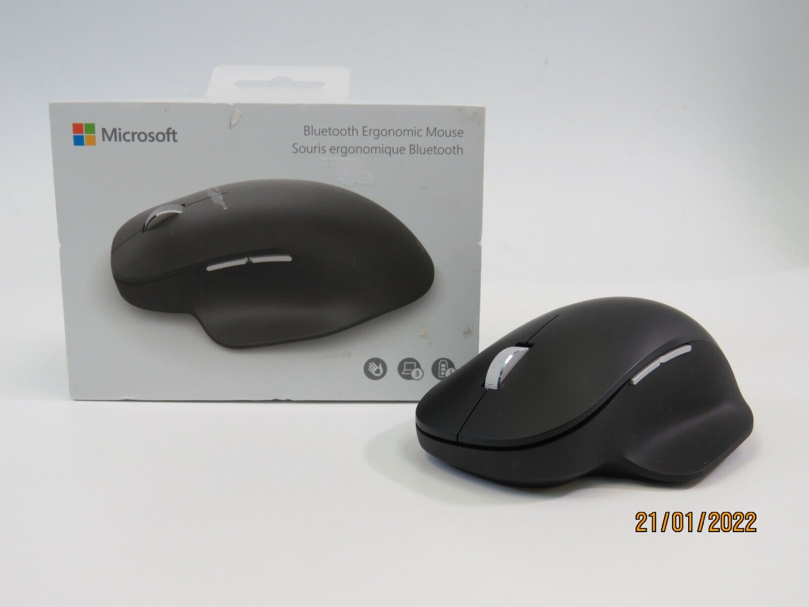 Microsoft 222-00001 Bluetooth Ergonomic Mouse Matte Black [AS10]