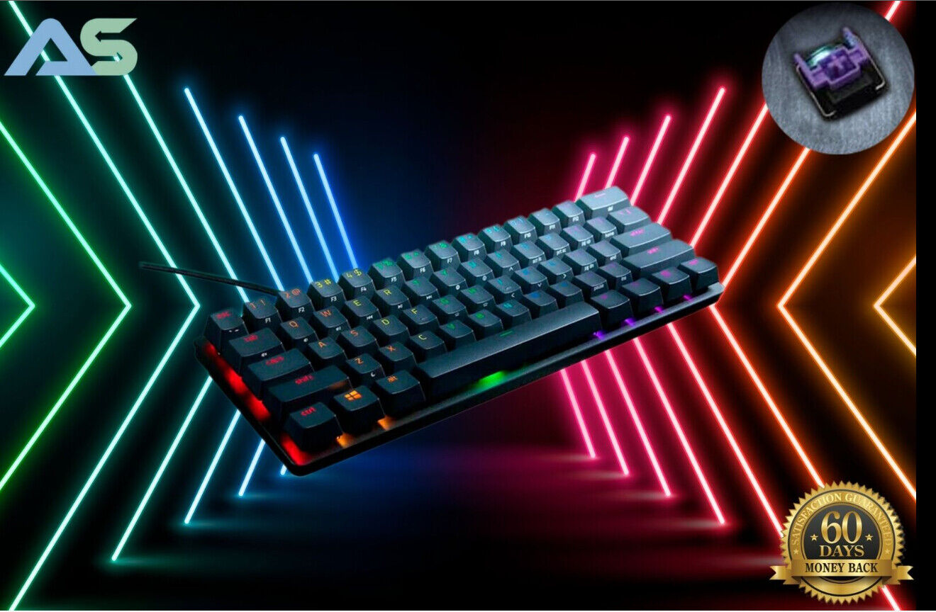 Razer Huntsman Mini Gaming Keyboard Purple Clicky Optical Switches Chroma RGB