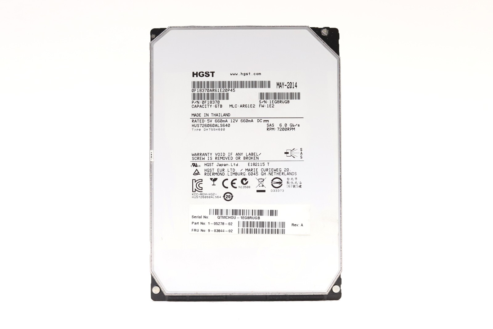 HGST HUS726060ALS640 6TB 3.5 HGST HUS726060ALS640 6TB 3.5
