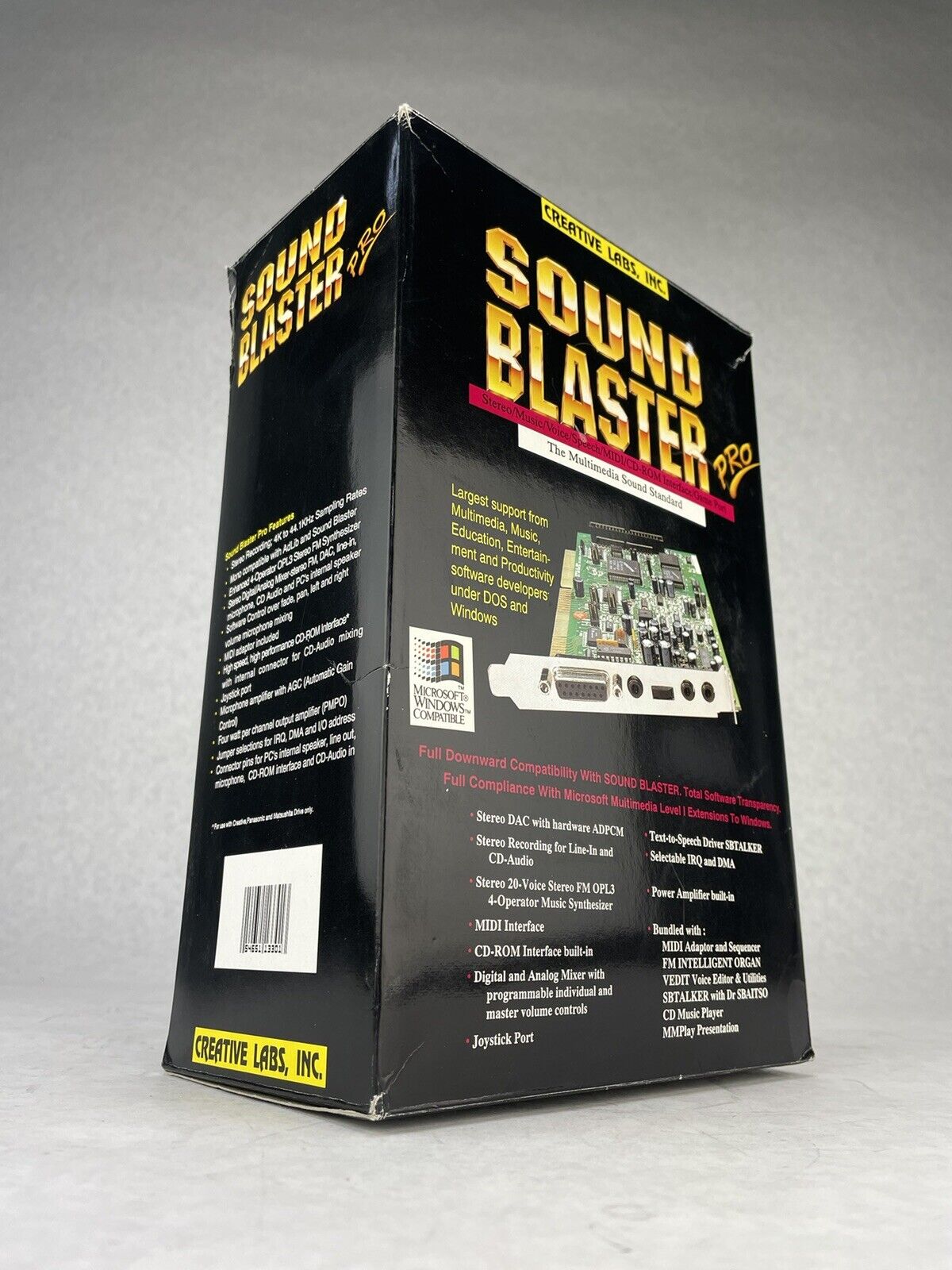Creative Labs, Inc Sound Blaster PRO CT1600 Box and Driver Disks
