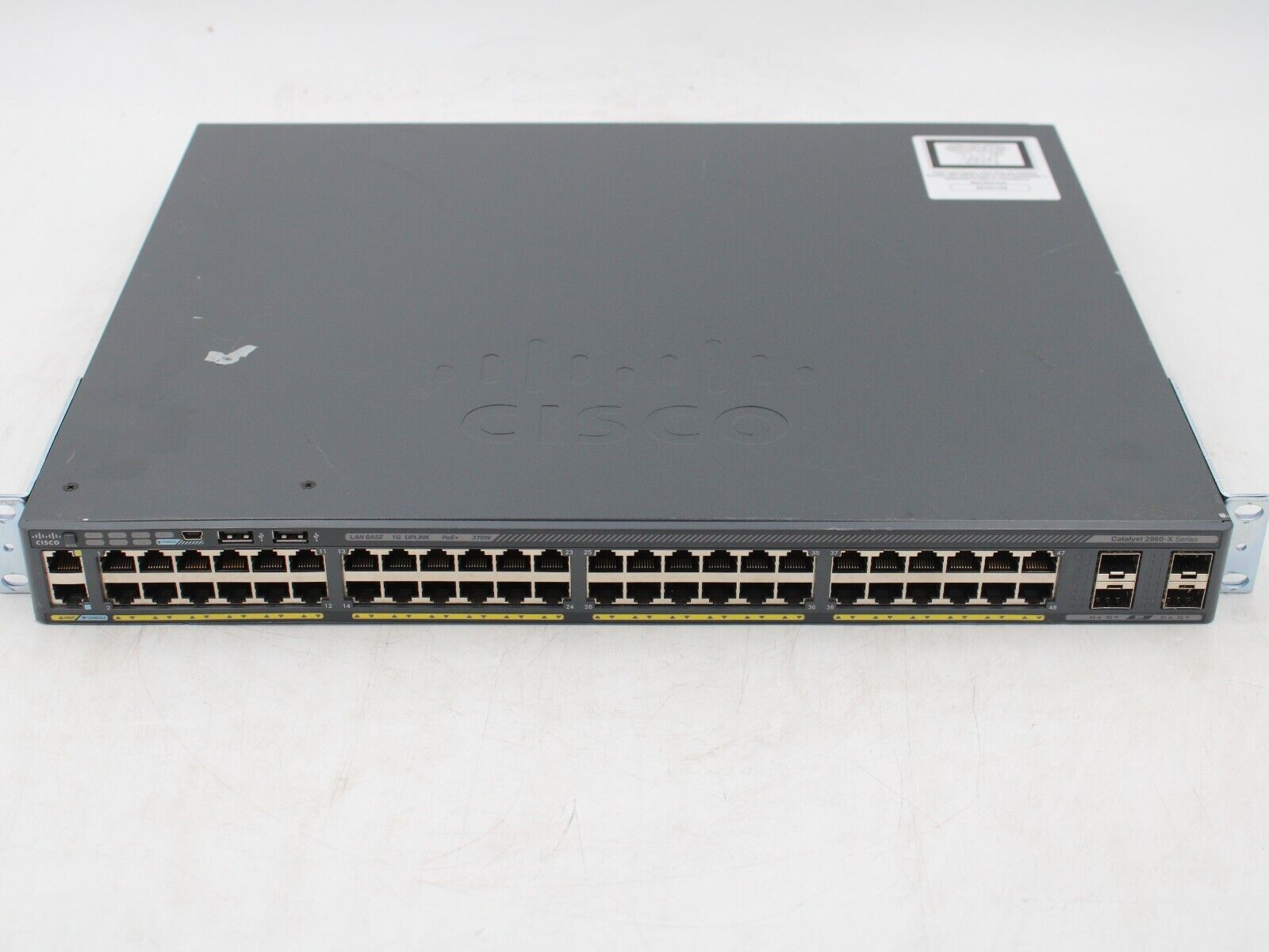 Cisco 2960 X-Series WS-C2960X-48LPS-L 48 Port PoE+ 370W Gigabit Switch TESTED