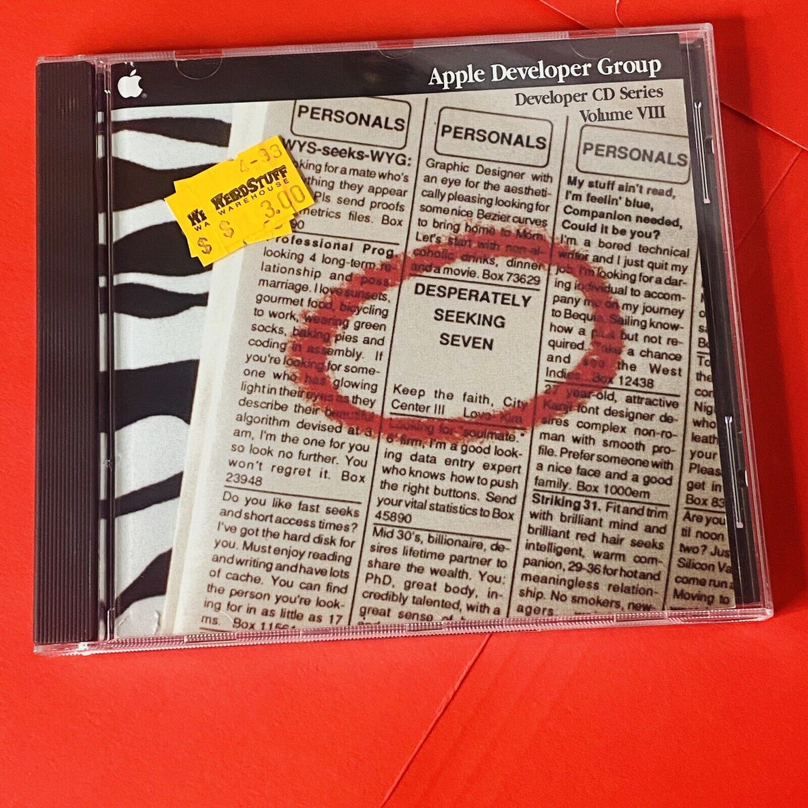 Apple Developer Group CD Series Volume VIII Desperately Seeking Seven 1991 Vtg