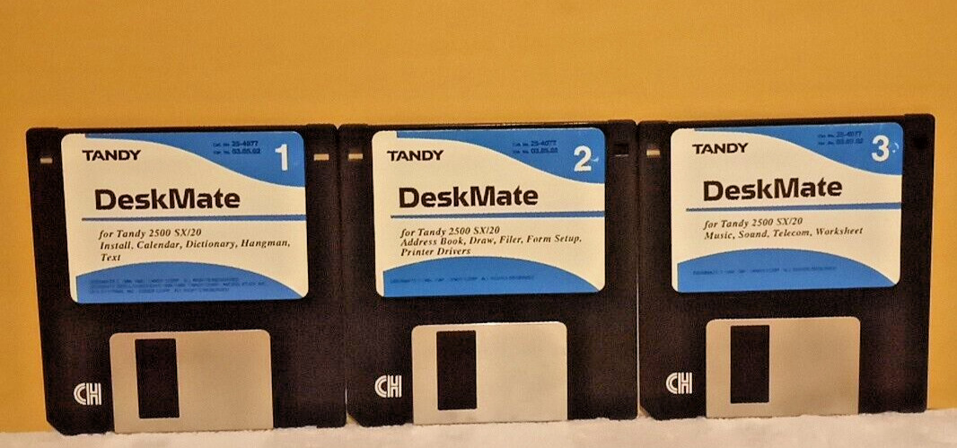 Tandy Deskmate Discs 1, 2 & 3 On 3 1/2\