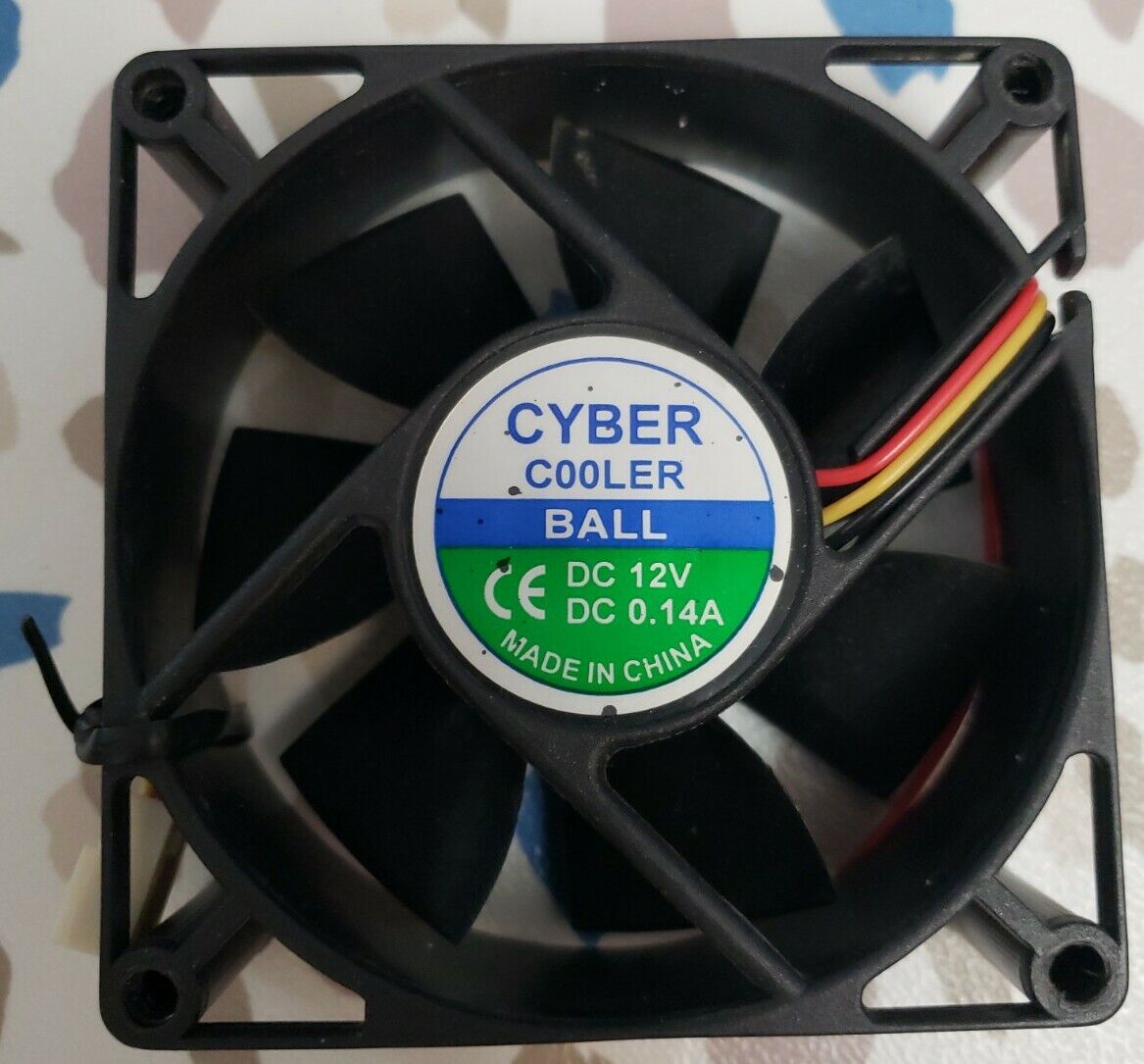 Vintage Cyber Cooler Ball Bearing CPU Fan w/ Heat Sink & Hold Down