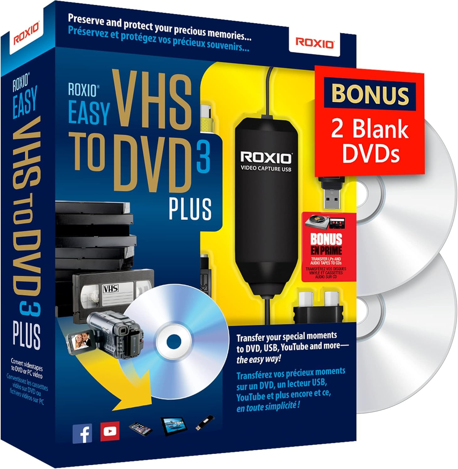 Roxio Easy VHS to DVD 3 plus | VHS, Hi8, V8 Video to DVD or Digital Converter | Roxio Easy VHS to DVD 3 plus | VHS, Hi8, V8 Video to DVD or Digital Converter |