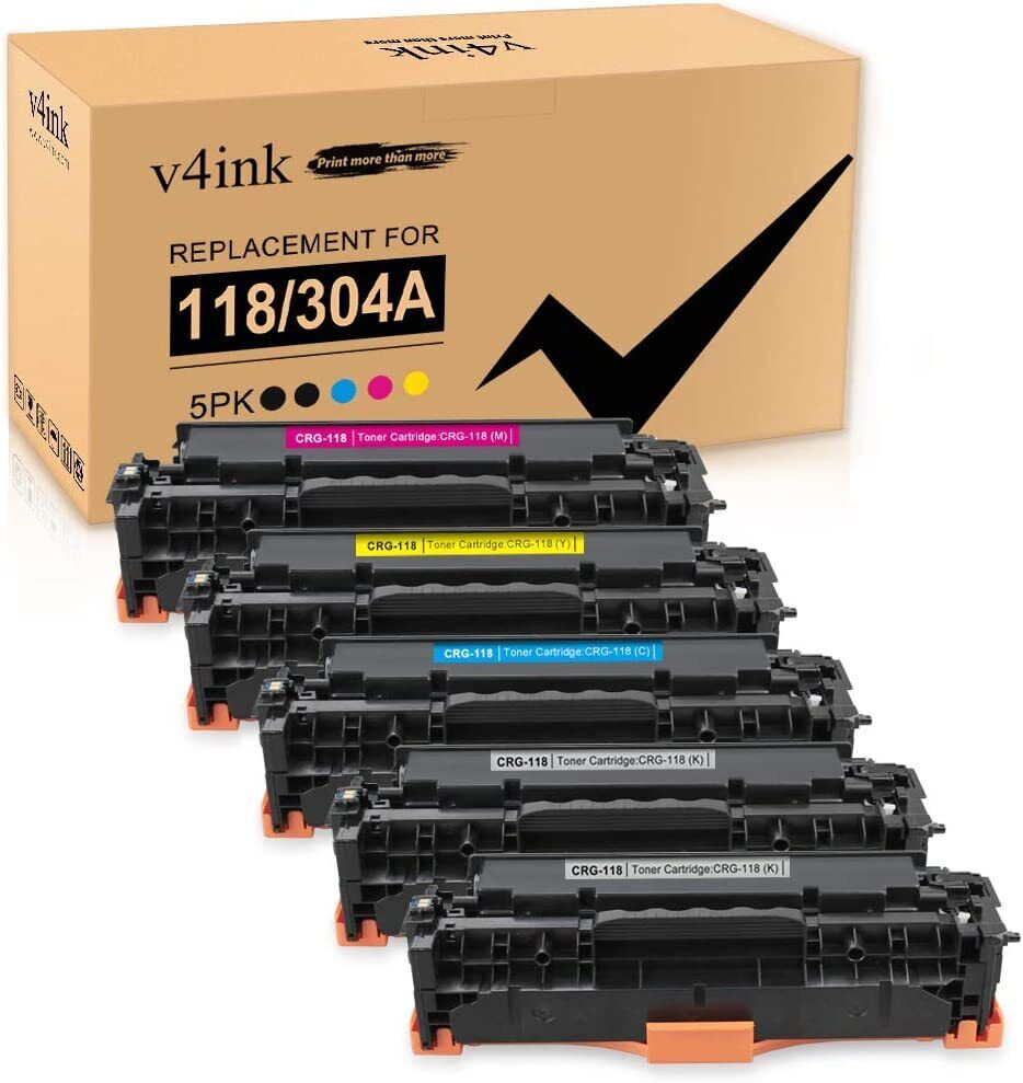 v4ink 5x 118 Remanufactured Color Set Cartridge for Canon 118 MF8380CDW 8580CDW