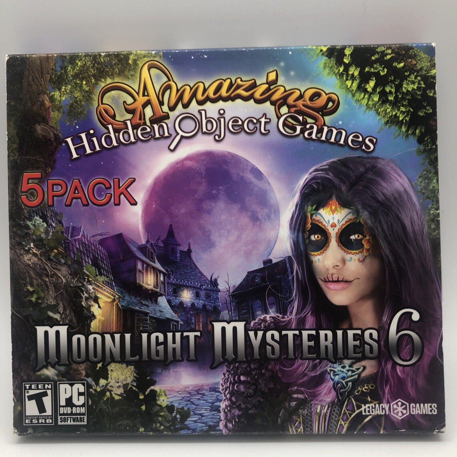 Amazing Hidden Objects Games Moonlight Mysteries 6 (PC), 5 Pack New
