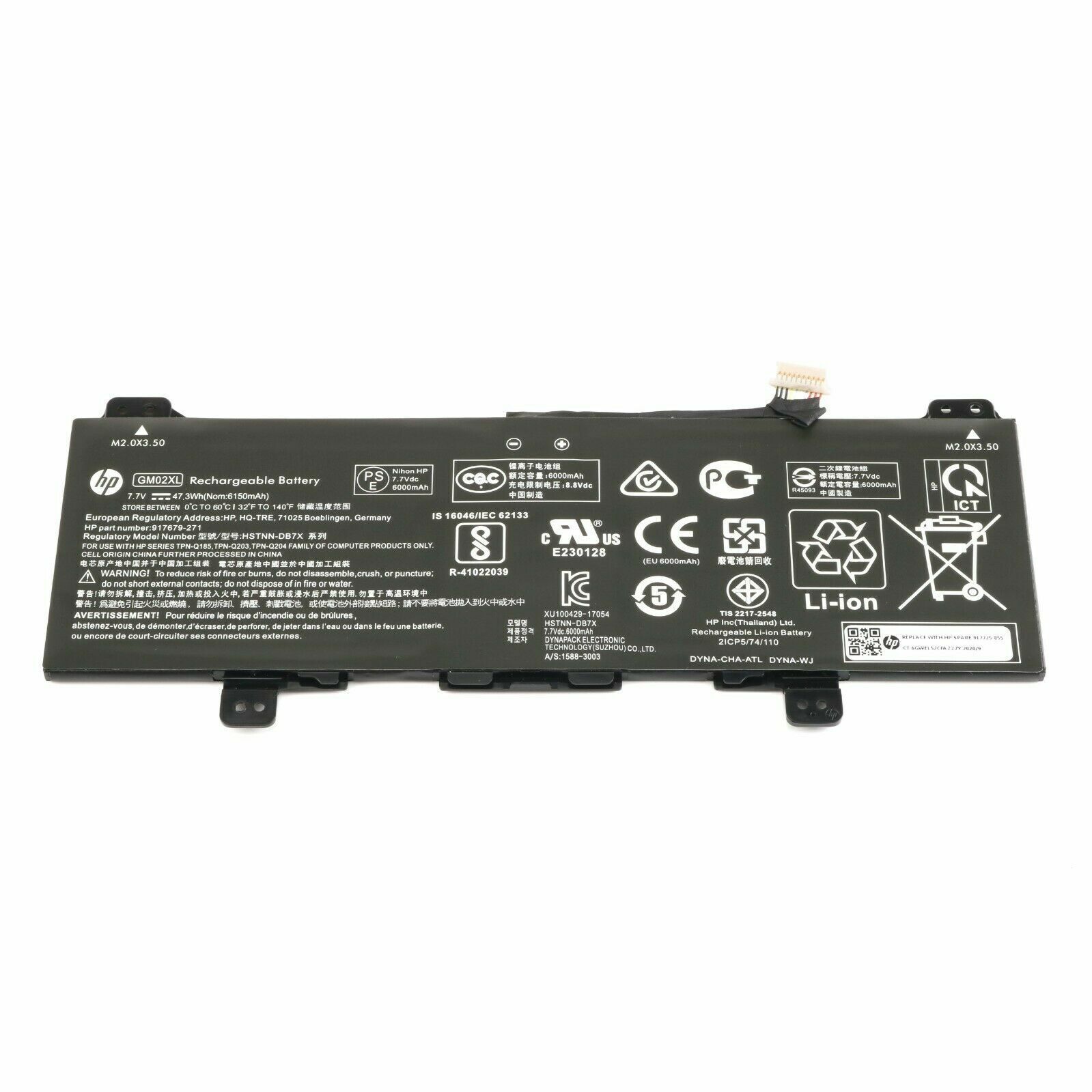Genuine GM02XL Battery for HP Chromebook X360 11 G6 HSTNN-DB7X UB7M 917679-271