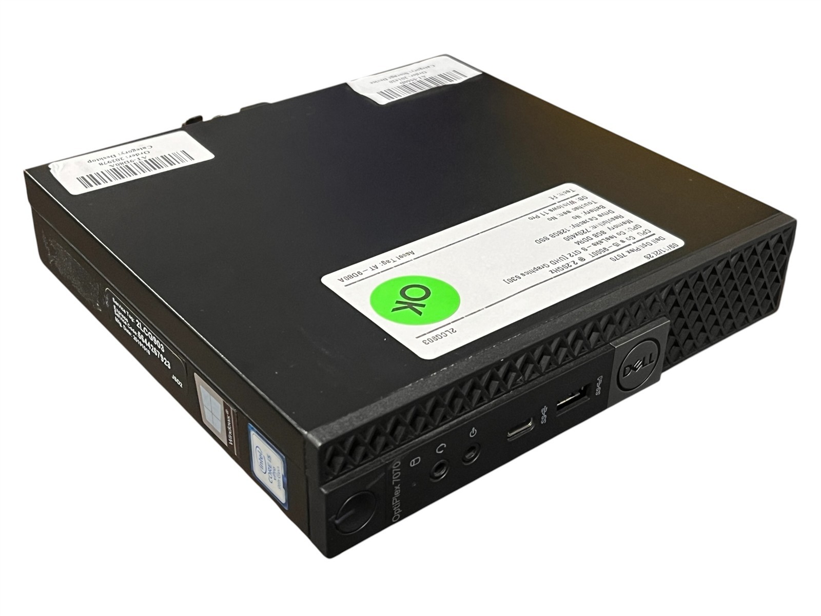 Dell OptiPlex 7070 Micro i5-9500T 2.20GHz 8GB DDR4 128GB SSD WIN11Pro Desktop