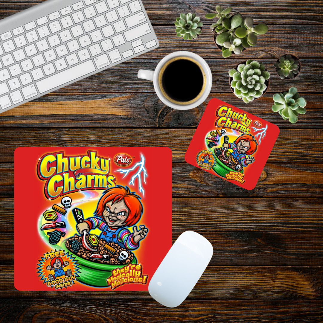 Handmade square mousepad and coaster 2 piece set Handmade square mousepad and coaster 2 piece set