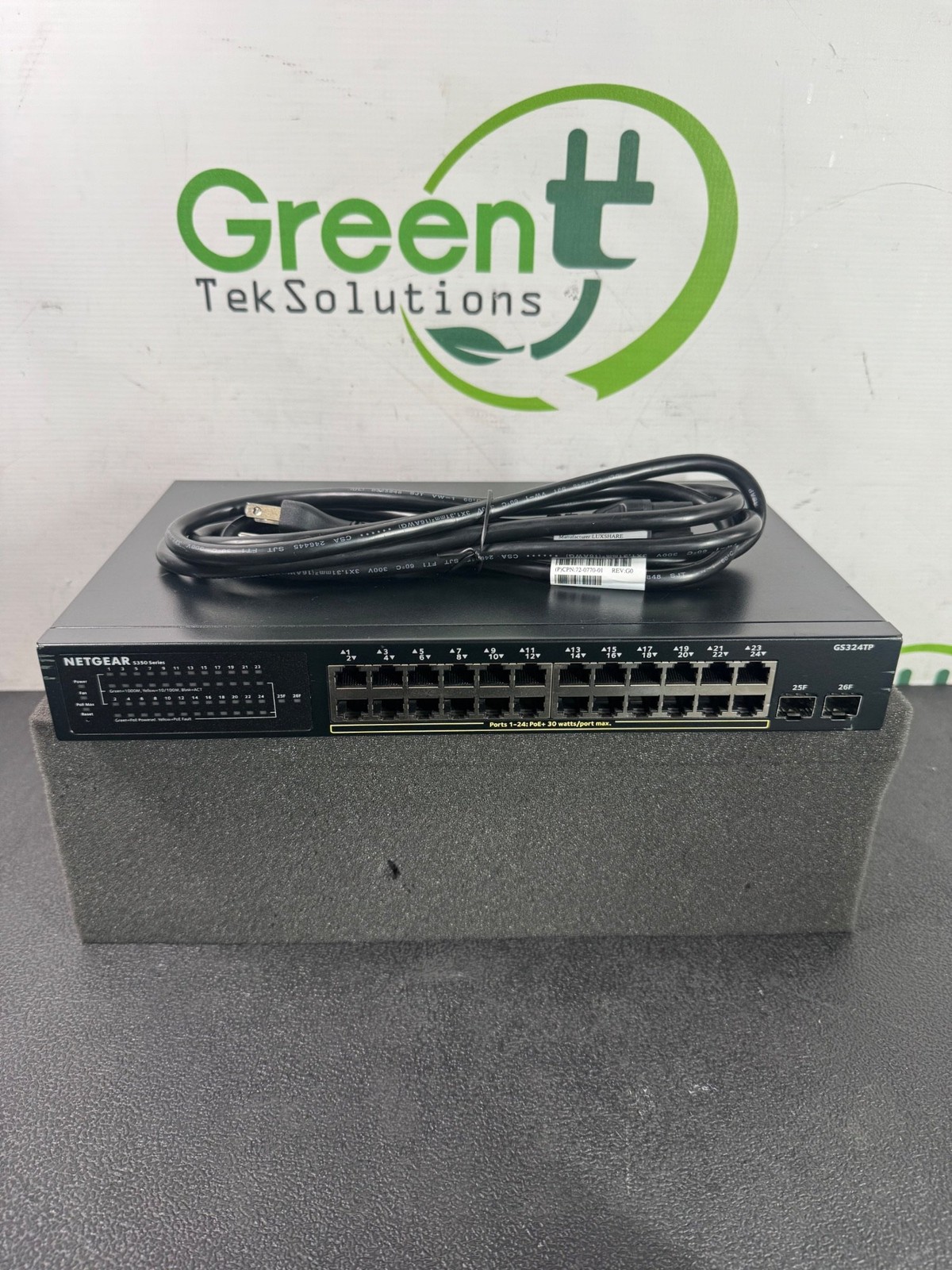 NETGEAR S350 GS324TP V1 24-Port Gigabit PoE+ Smart Switch 2 SFP - READ