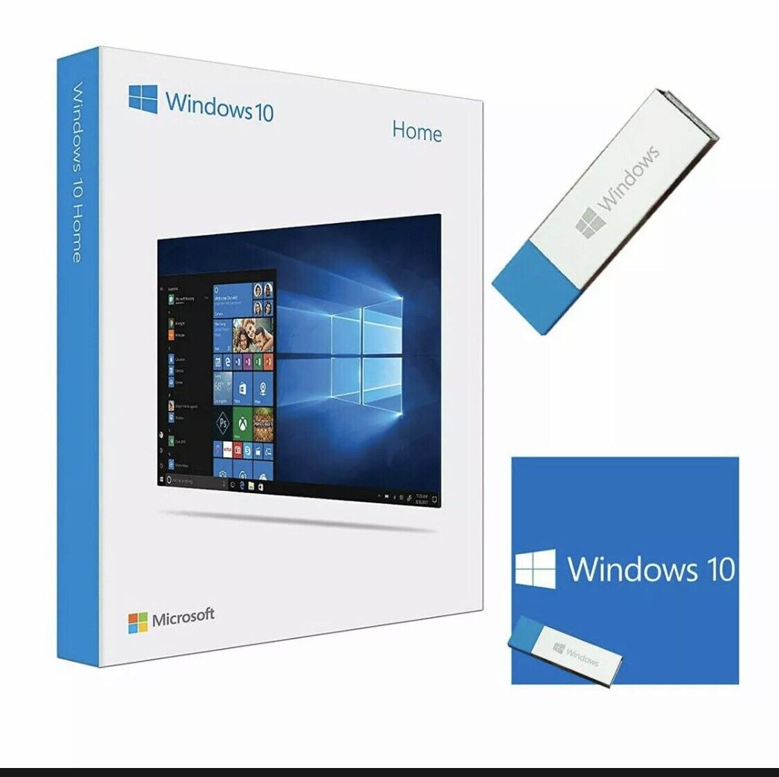 Windows 10 Home X64 Bit USB Flash Drive Product Activation Key - 