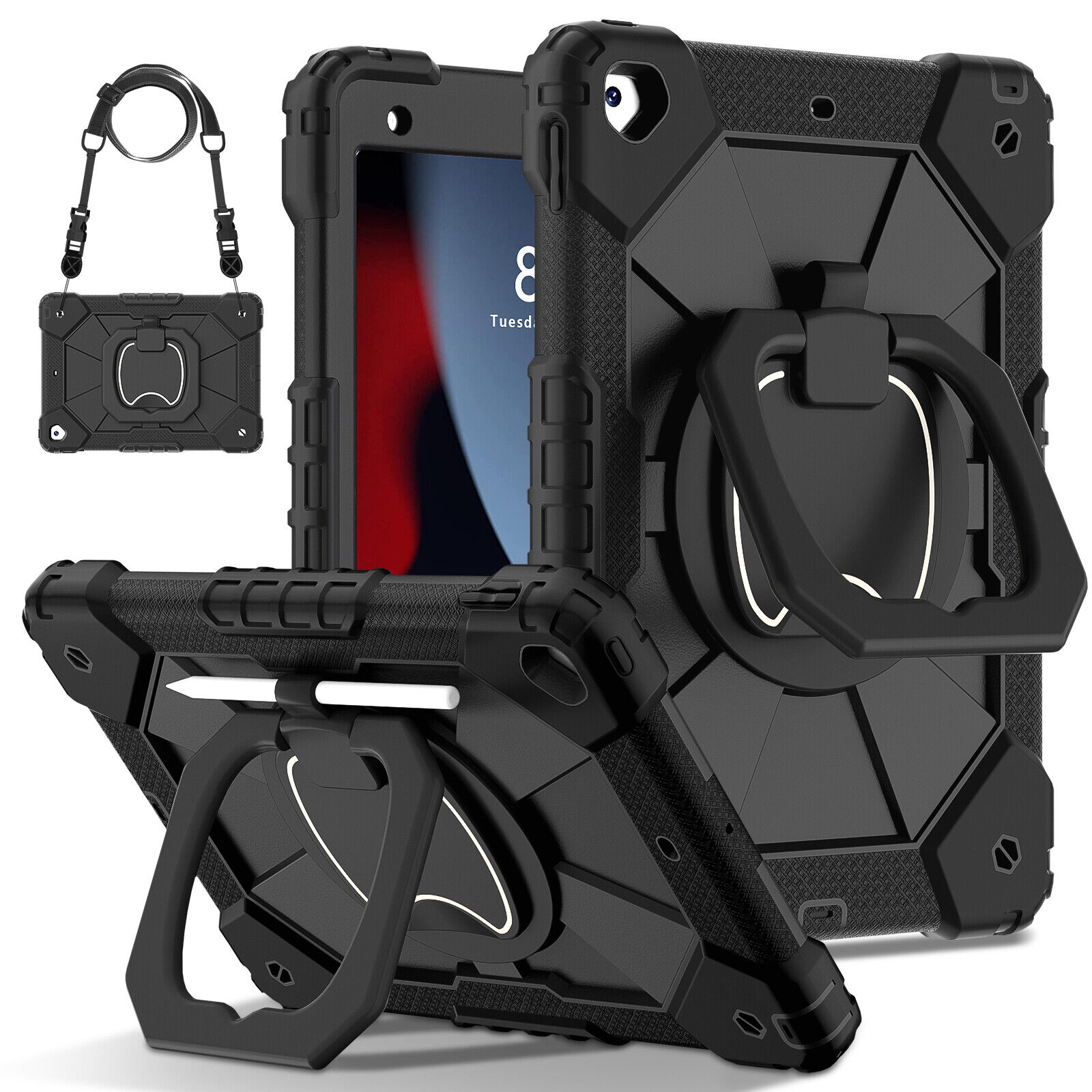 Kid Shockproof Heavy Duty Stand Case Cover For iPad 9th 8th 7th Generation 10.2\