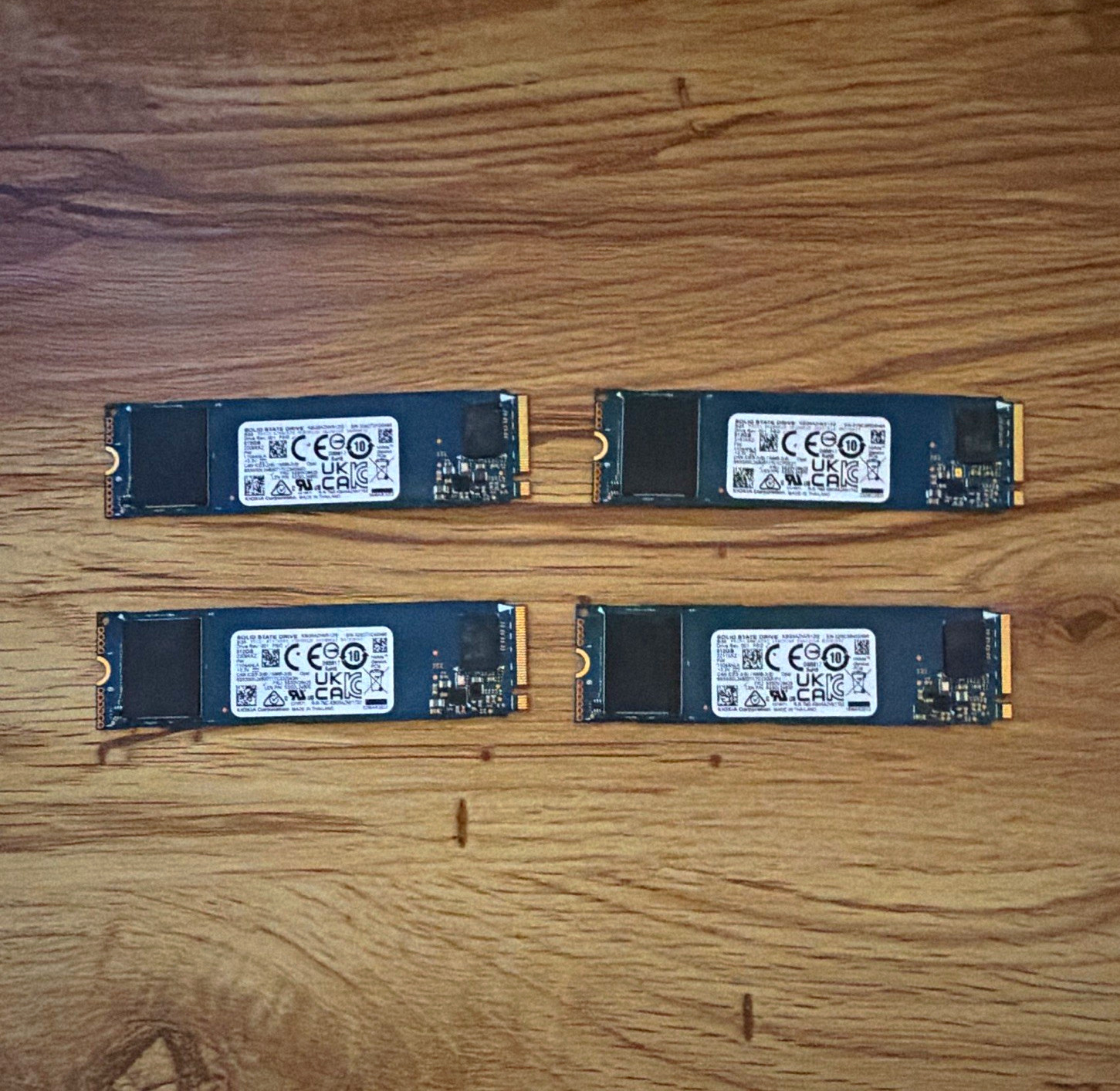 Kioxia Lot of 4 512GB M.2 NVMe PCIe Internal SSD KBG5AZNV512G Opal Kioxia Lot of 4 512GB M.2 NVMe PCIe Internal SSD KBG5AZNV512G Opal