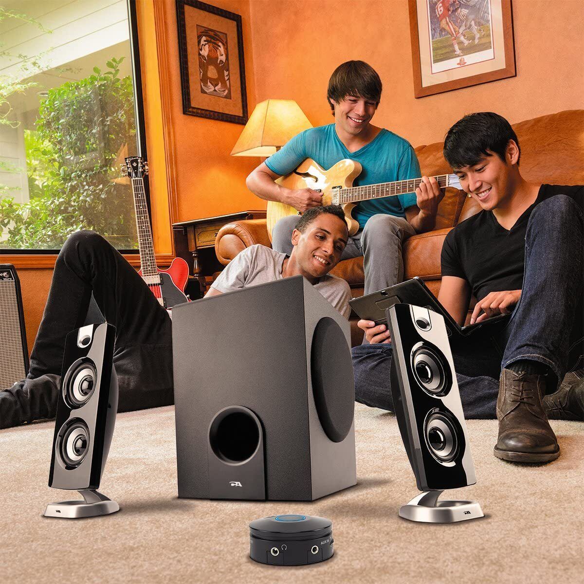 Cyber Acoustics CA-3602FFP 2.1 Speaker Sound System with Subwoofer and Control -